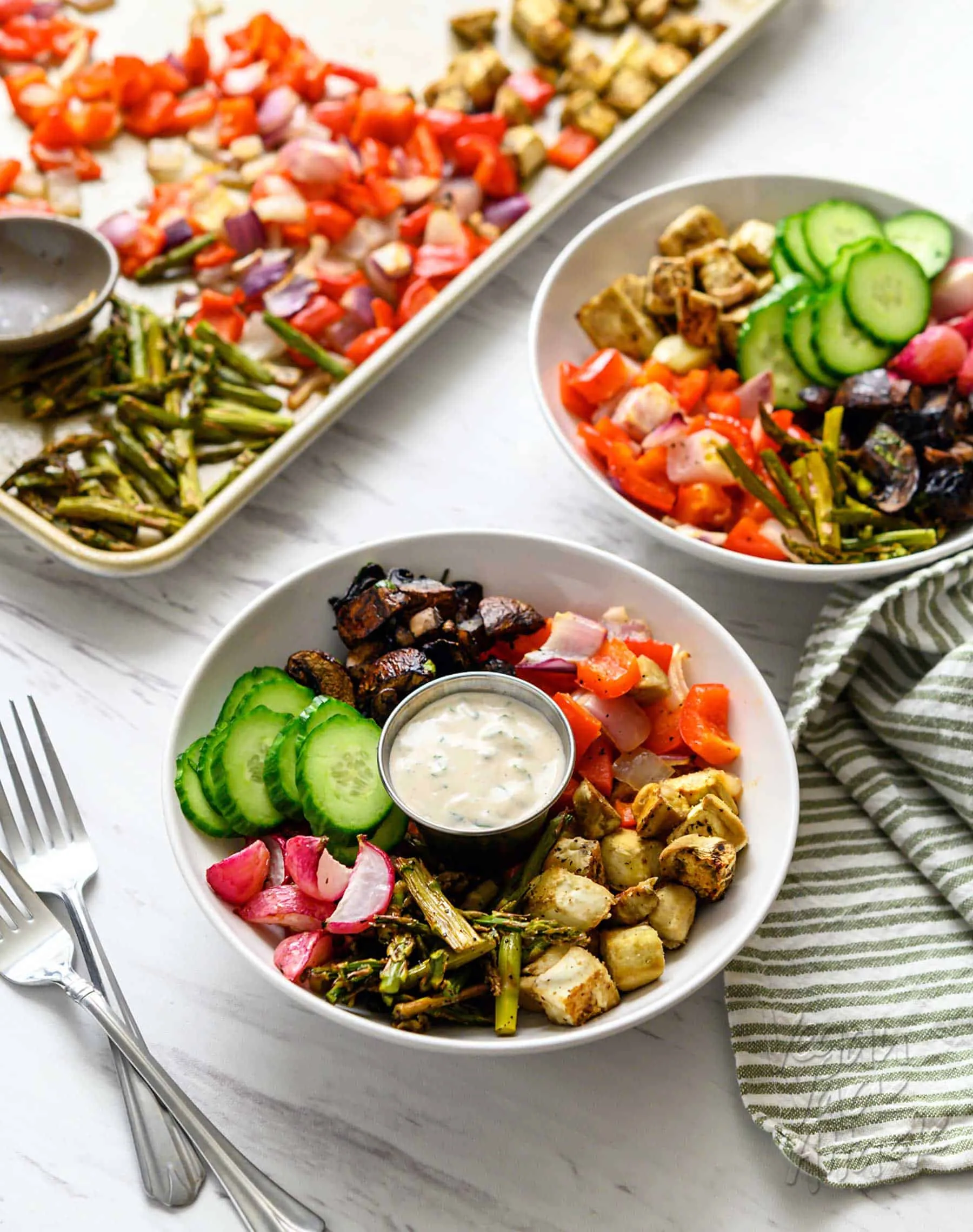 Vegan Mediterranean Sheet Pan Dinner