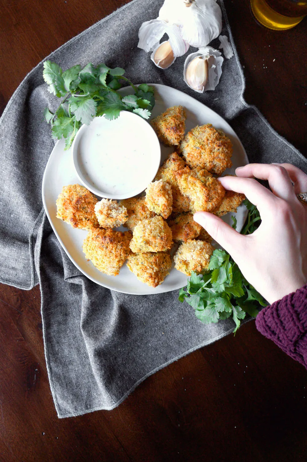 Vegan Parmesan Cauliflower Wings