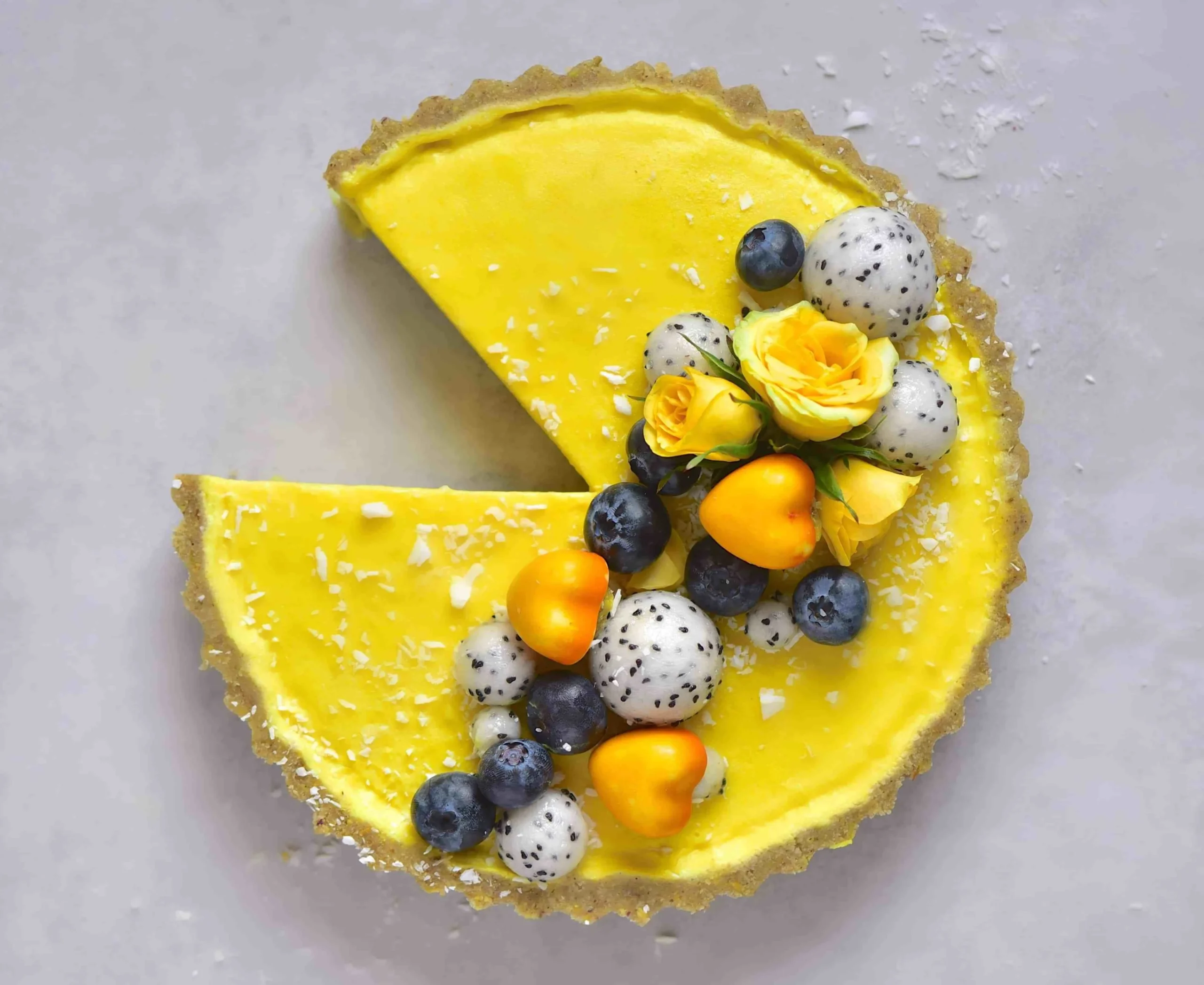 Vegan Pistachio Lemon Tart