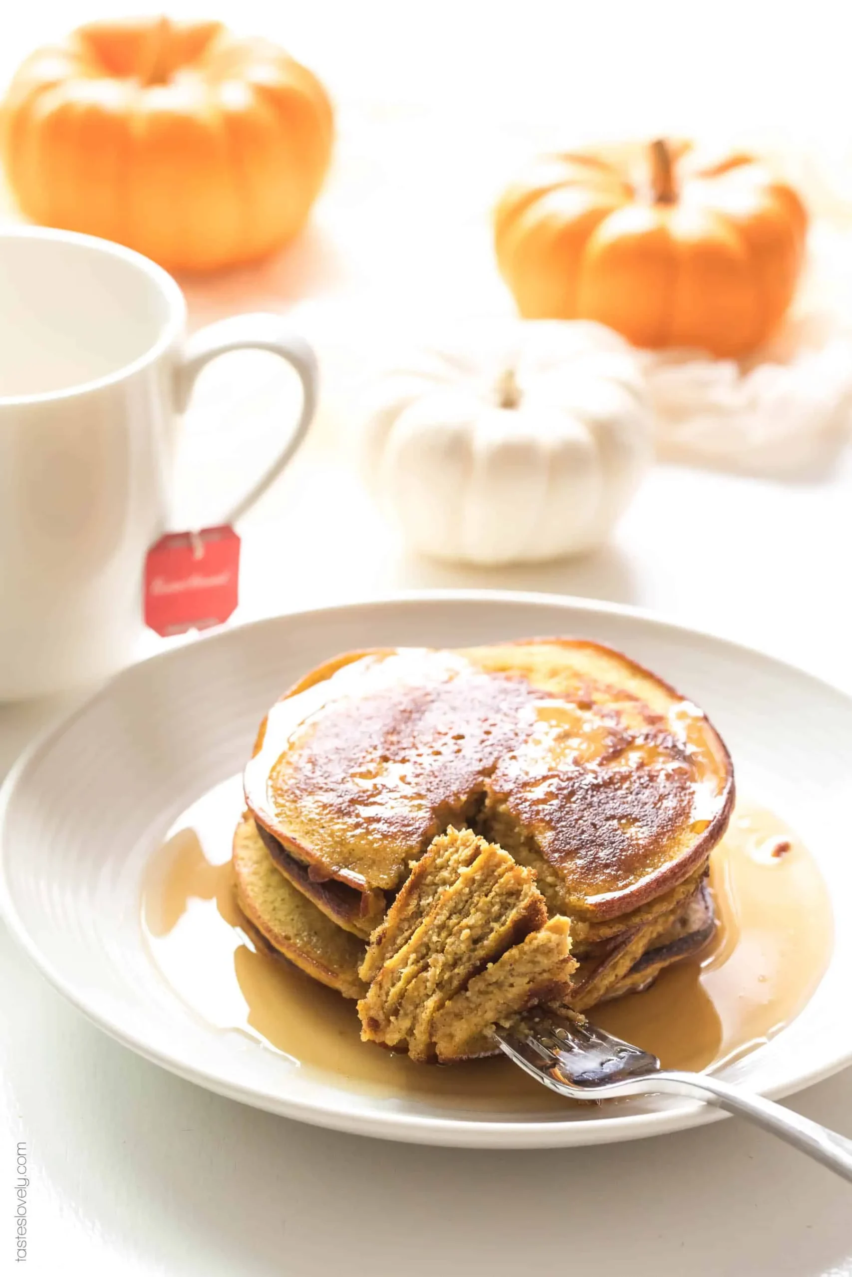 Vegan Pumpkin Coconut Flour Pancakes