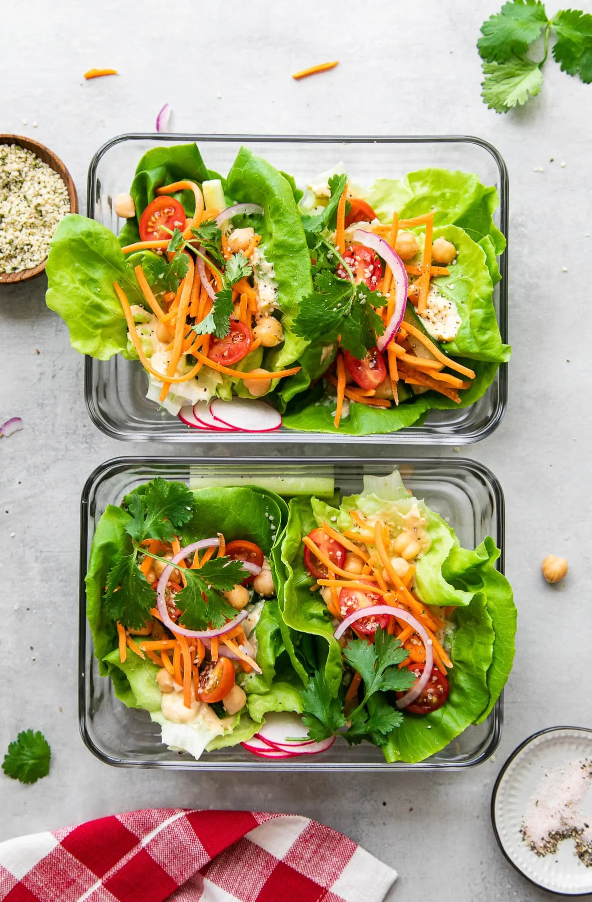 Vegetarian Lettuce Wraps Meal Prep