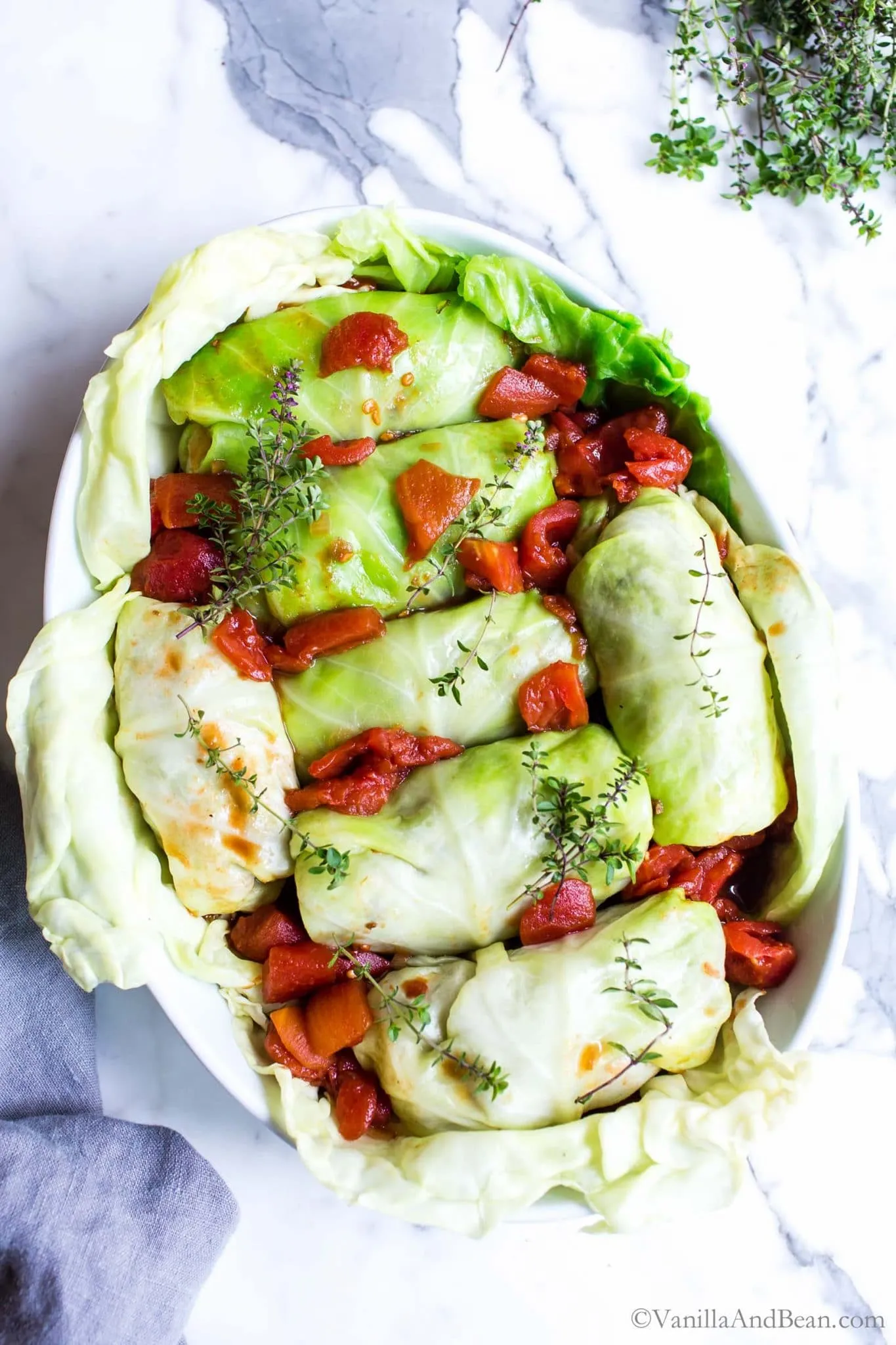 Vegetarian Stuffed Cabbage Rolls