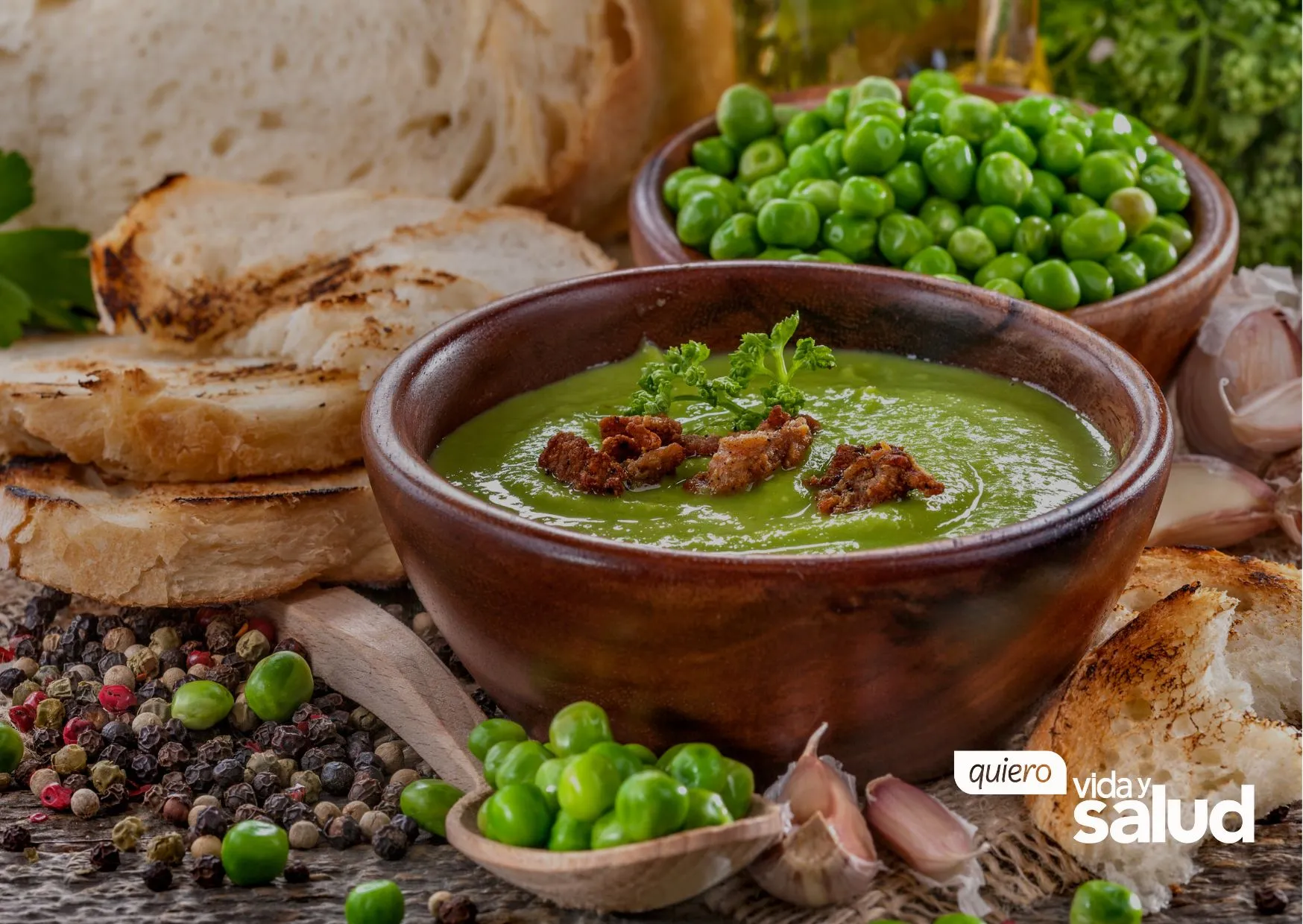 Vegetariano Crema de Arverjas