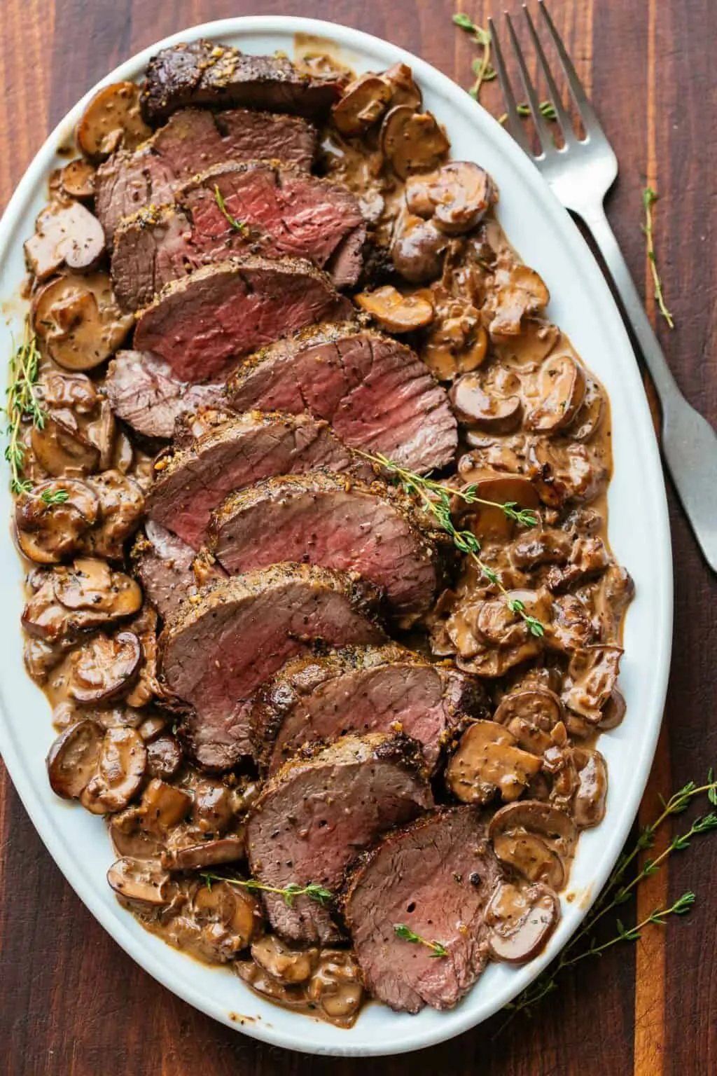 Venison Medallions with Wild Mushroom Cabernet Sauce