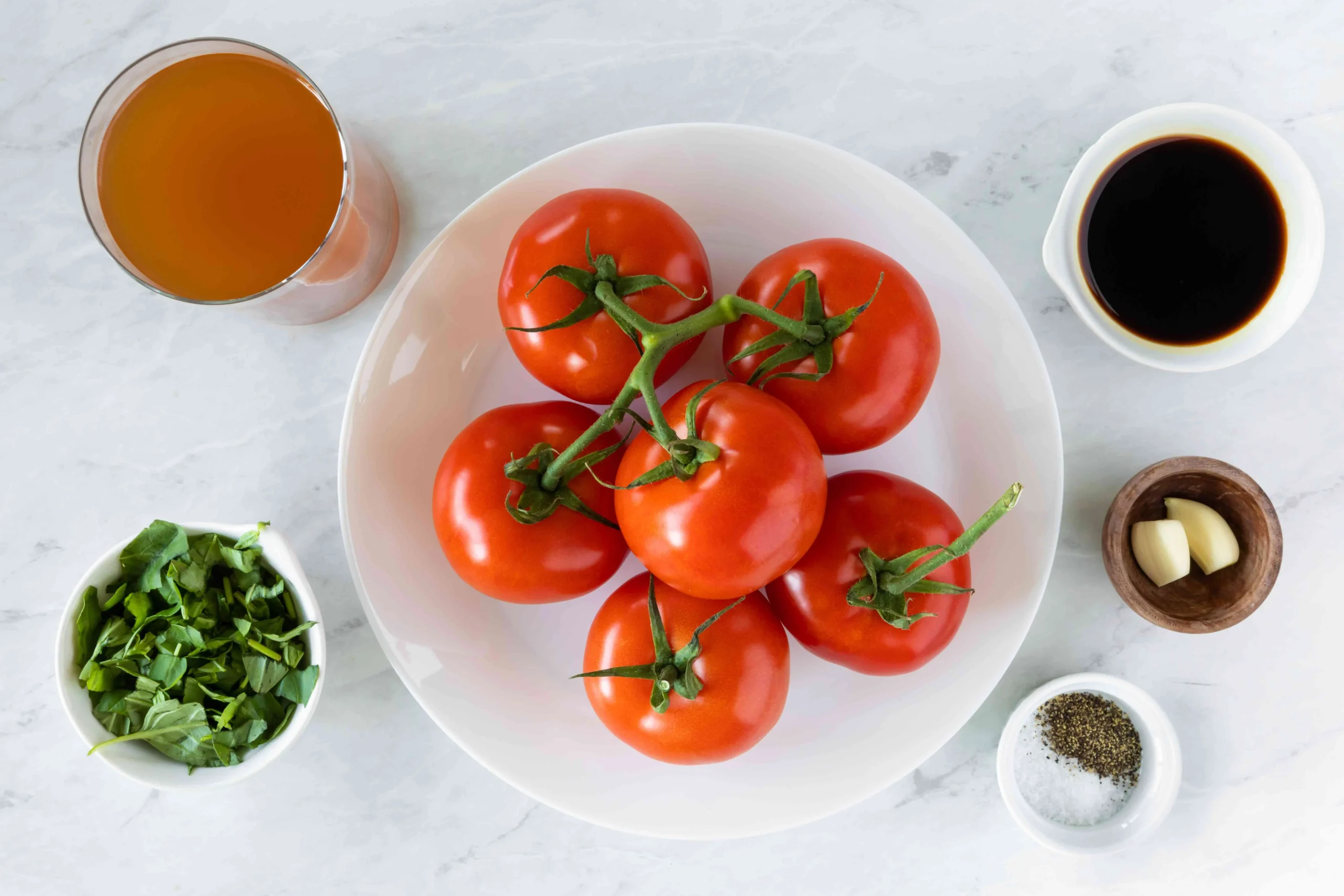 Very Cold Tomato Soup with Basil
