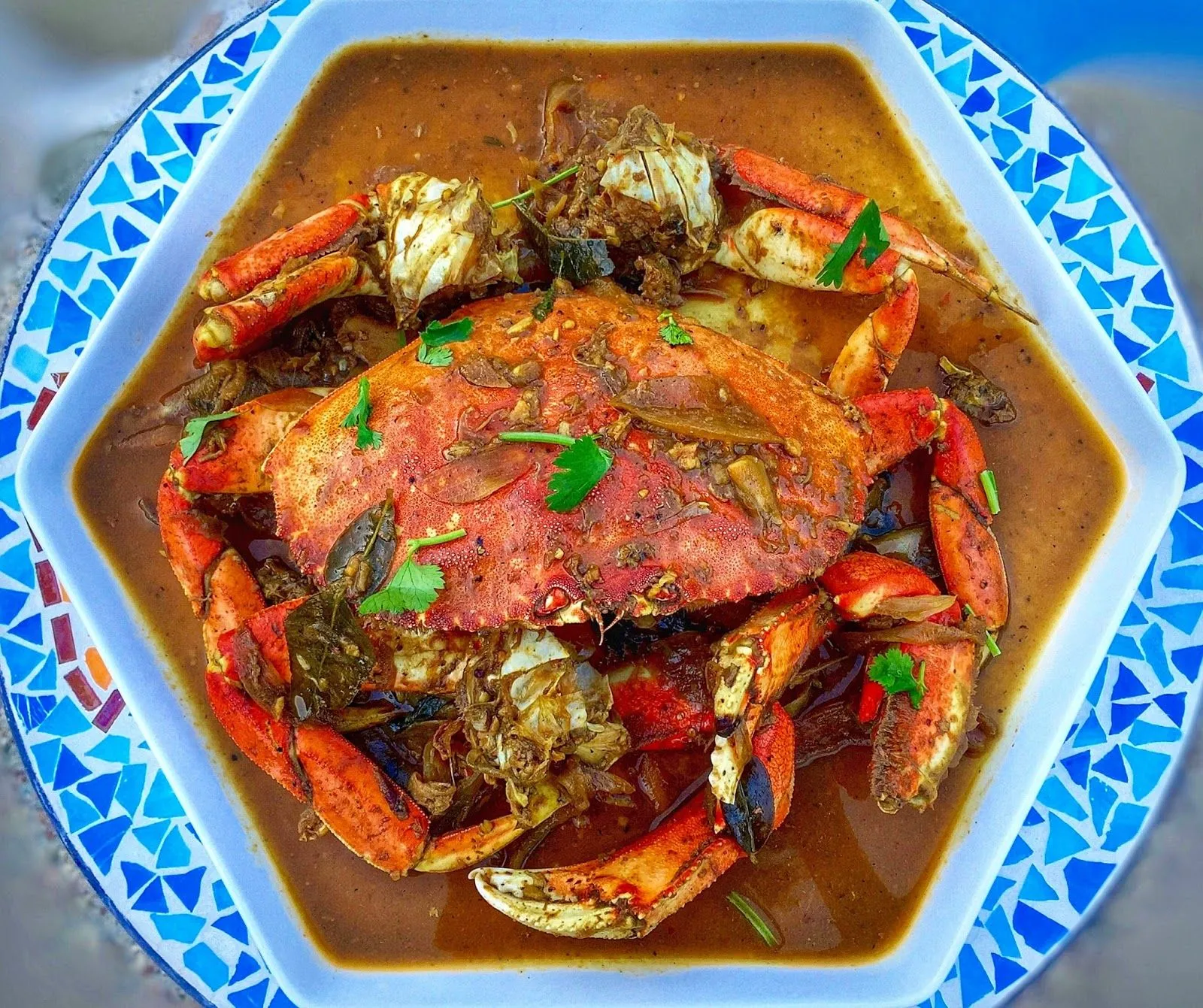 Vietnamese Sauteed Crab with Garlic and Green Onion
