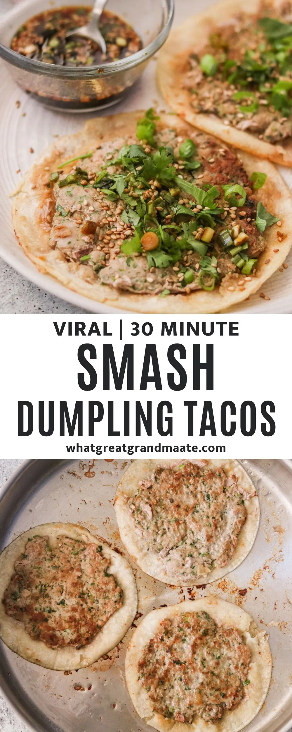 Viral Smash Dumpling Tacos