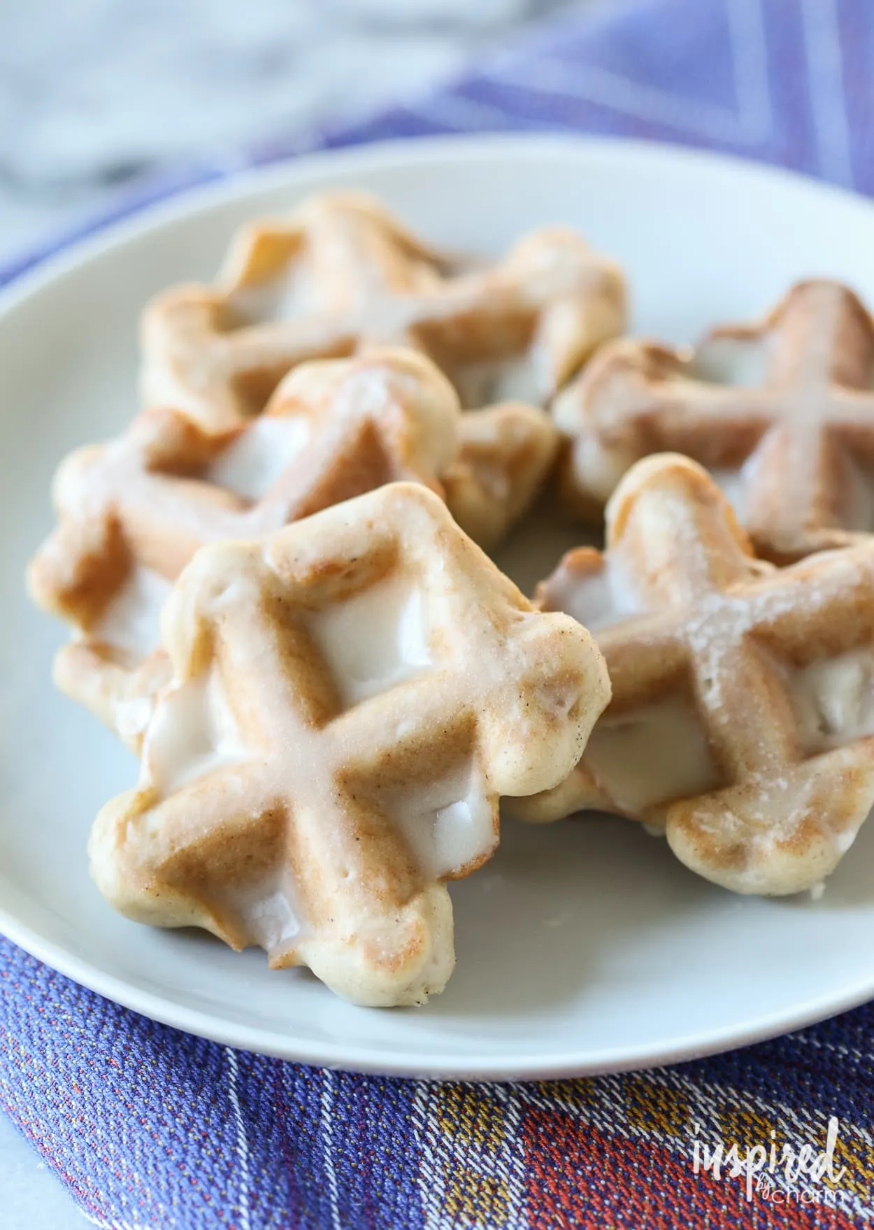 Waffle Cookies with Maple Glaze
