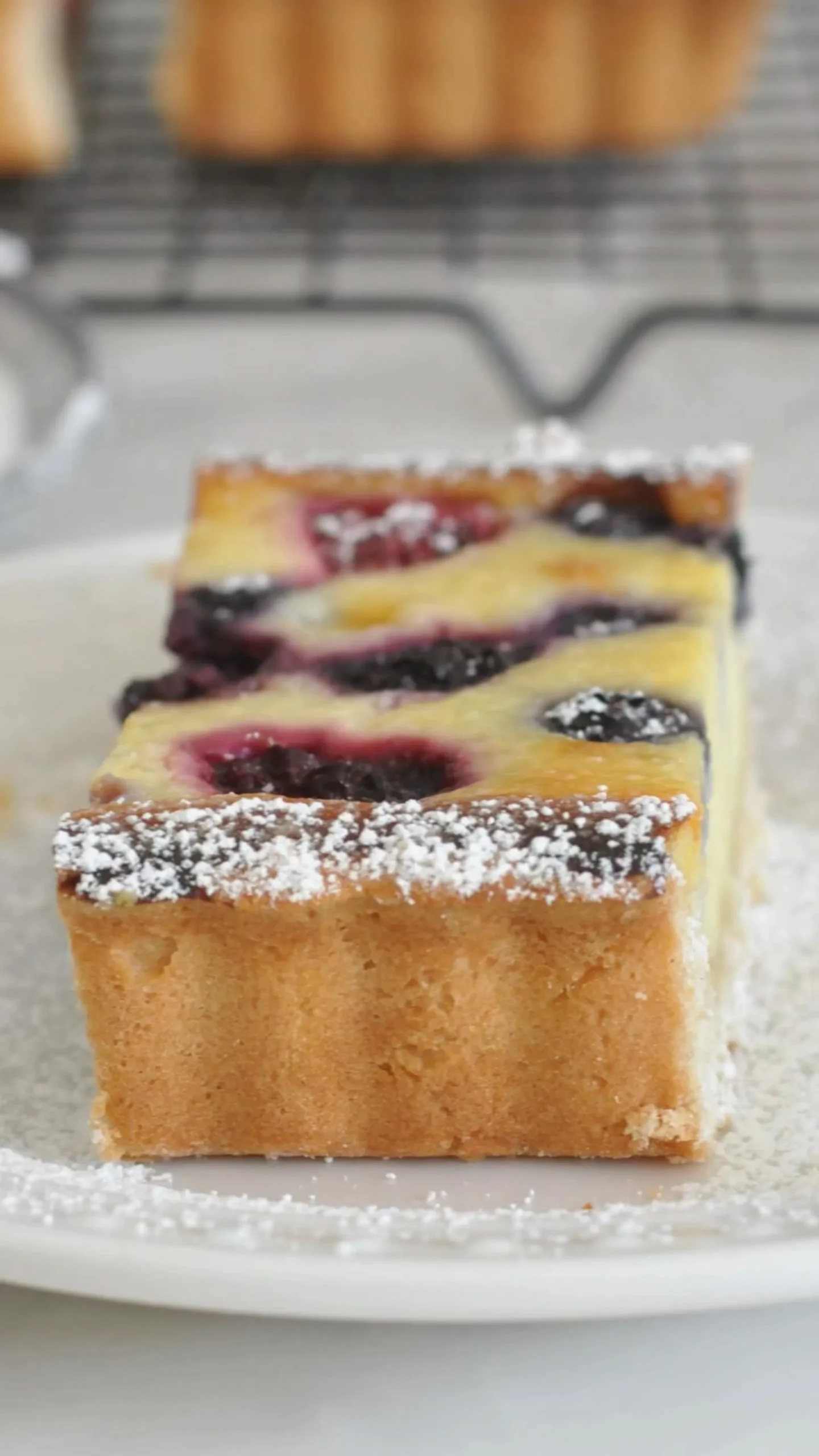 Walnut and Coconut Crusted Berry Ricotta Tart