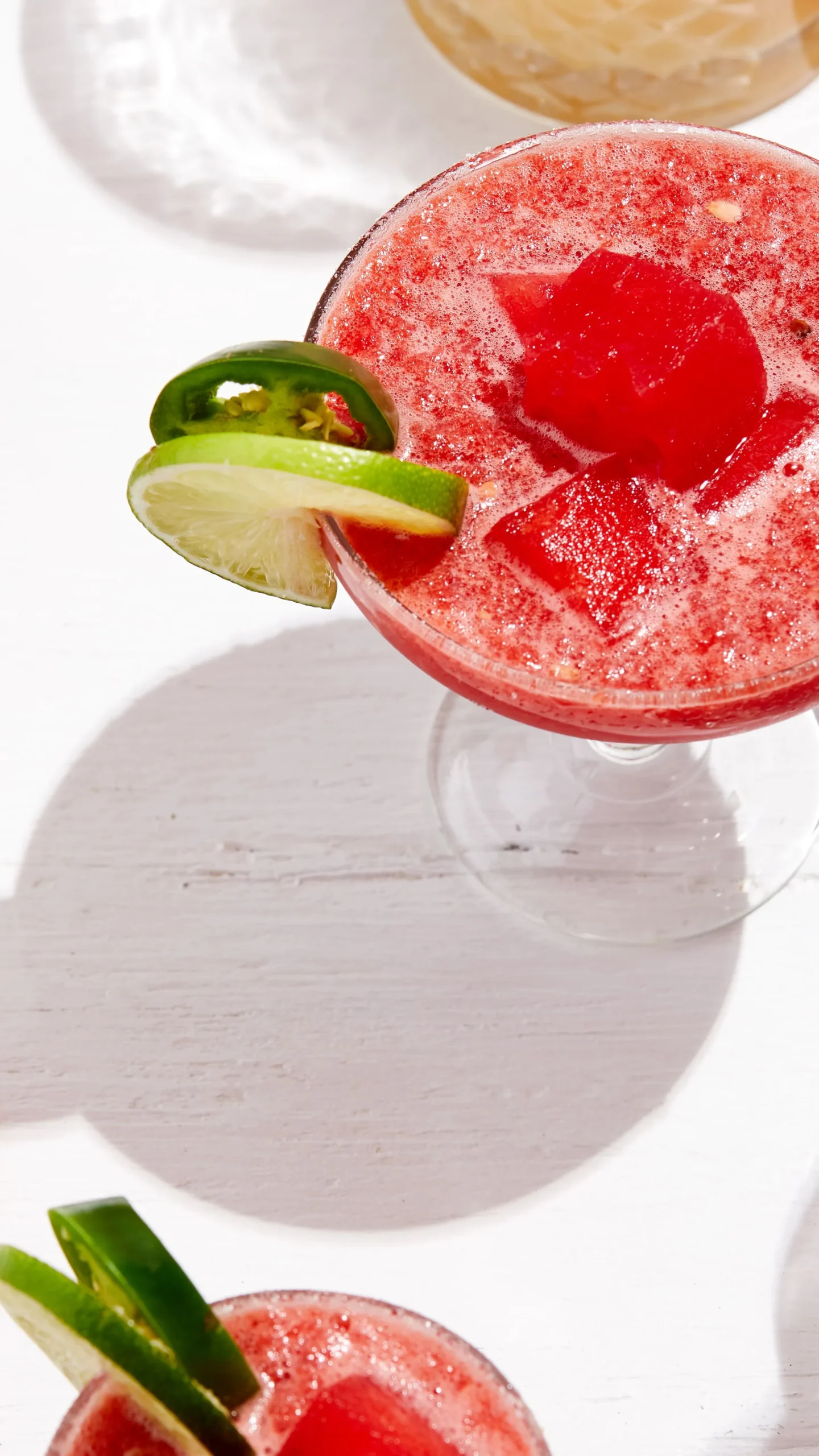 Watermelon Lime Frozen Margaritas