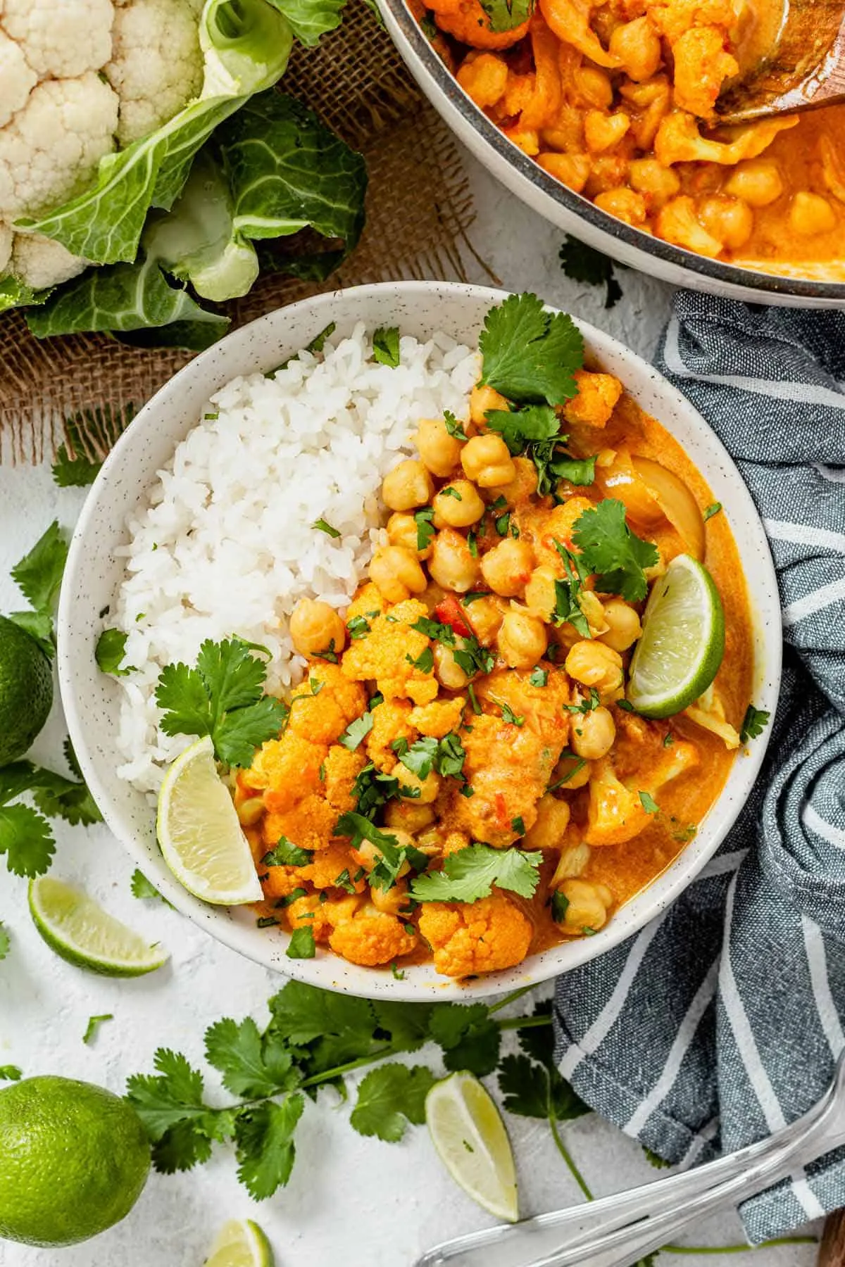 Weeknight Chickpea Cauliflower Coconut Curry