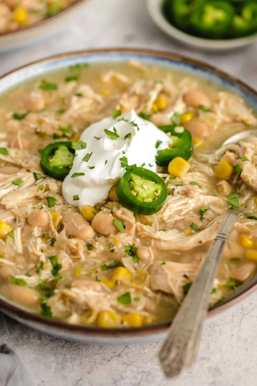 White Chicken Chili Rice Bowl