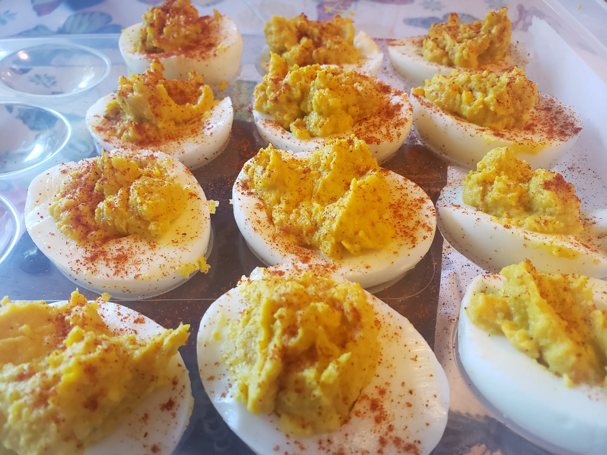 White Chocolate Honey Mustard Devilled Eggs