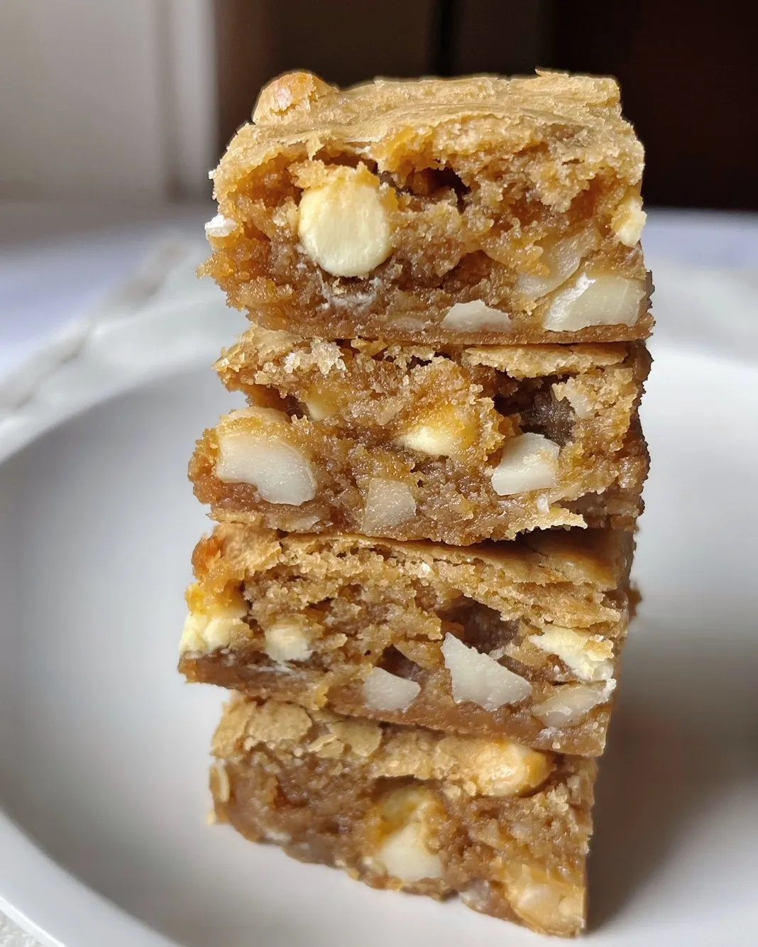 White Chocolate Macadamia Nut Brown Butter Blondies