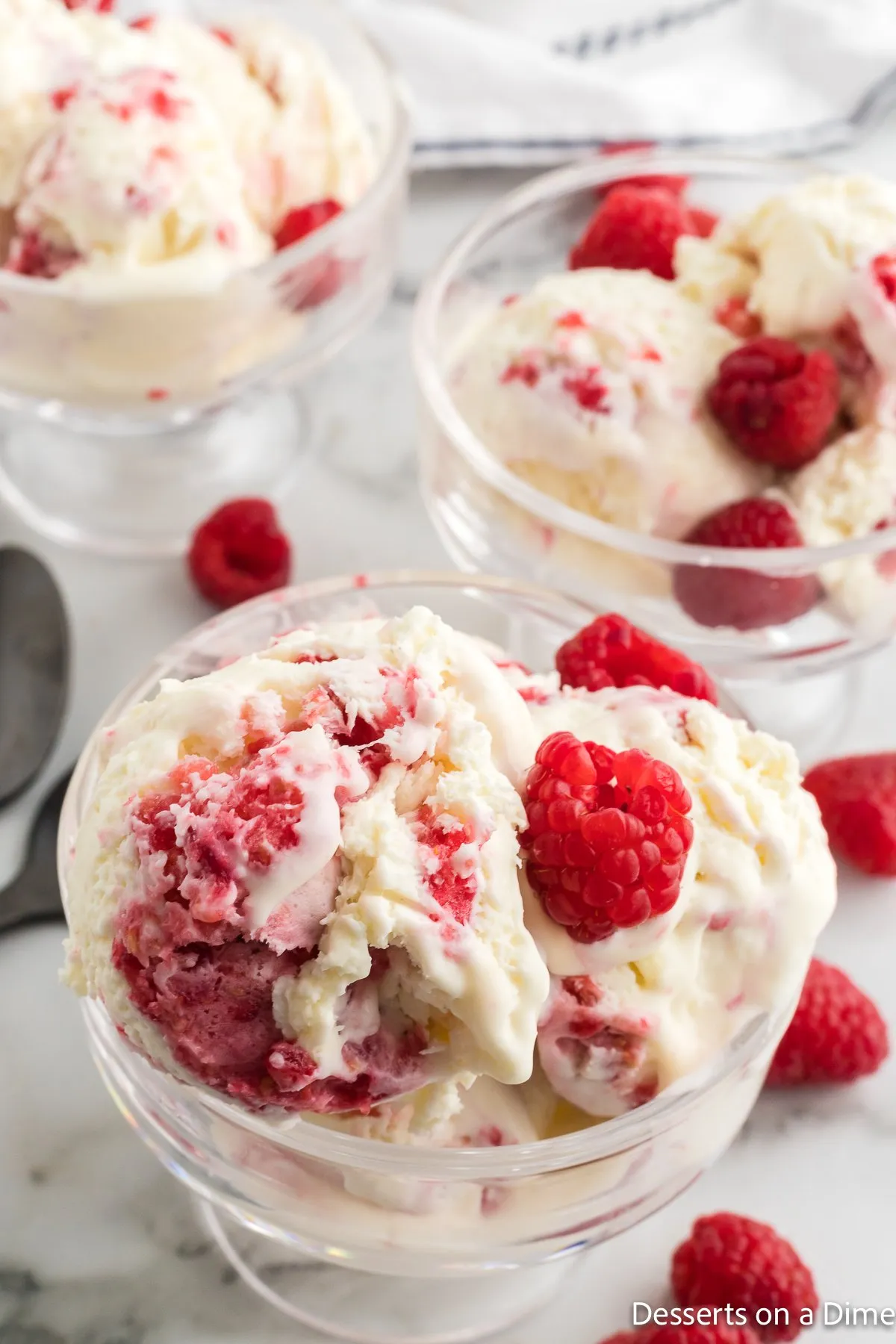 White Chocolate Raspberry Swirl Ice Cream