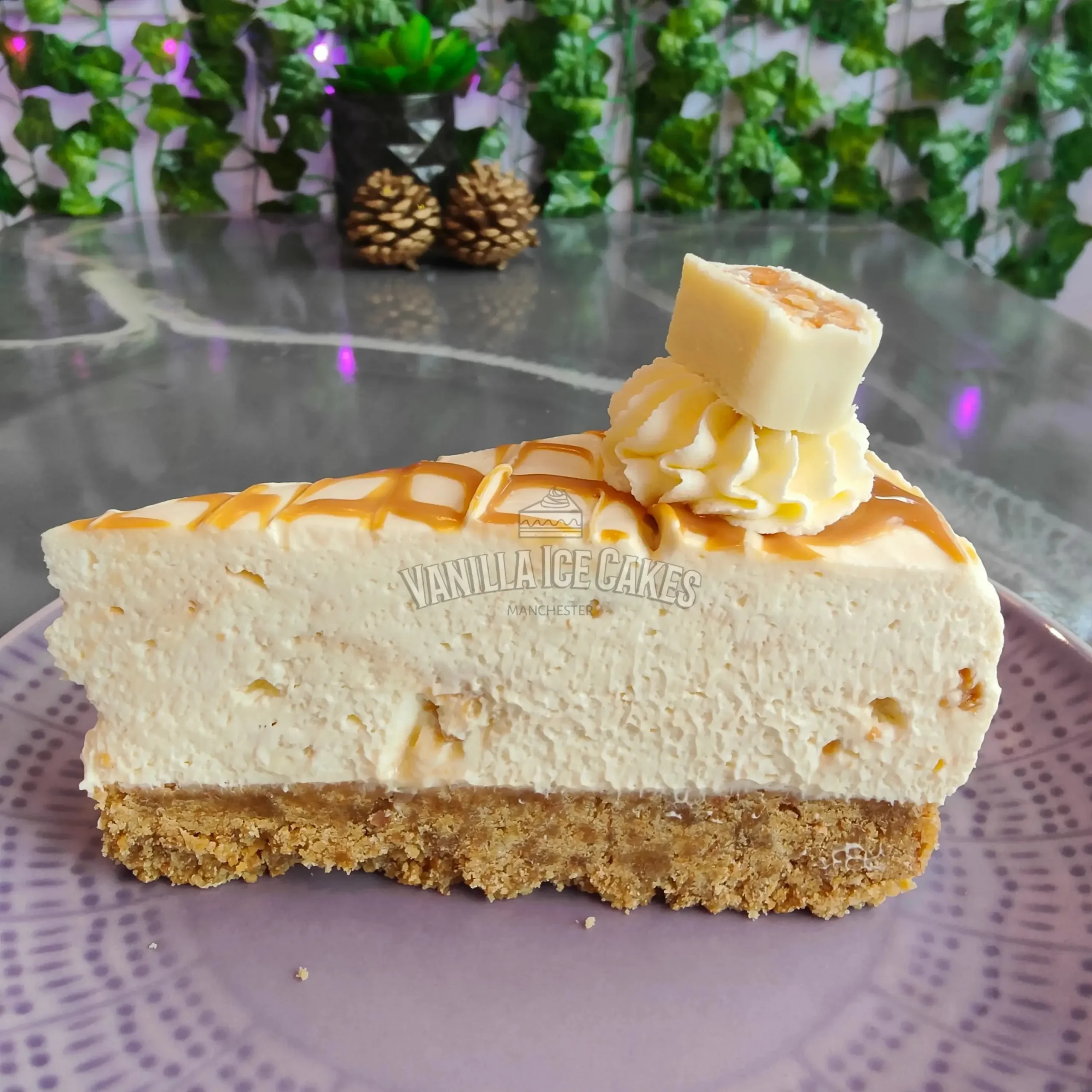White Chocolate Snickers Cheesecake