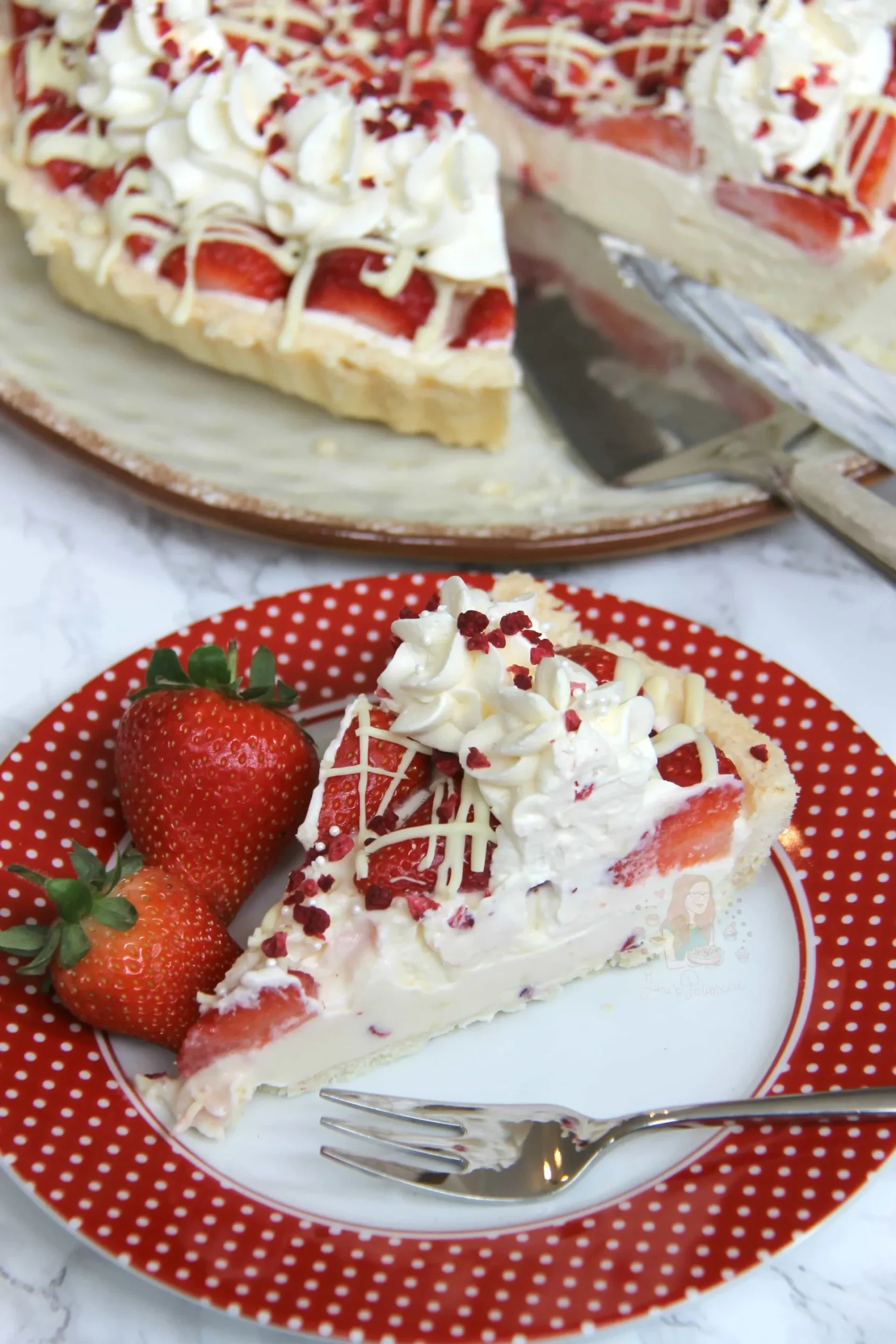 White Chocolate Strawberry Tart