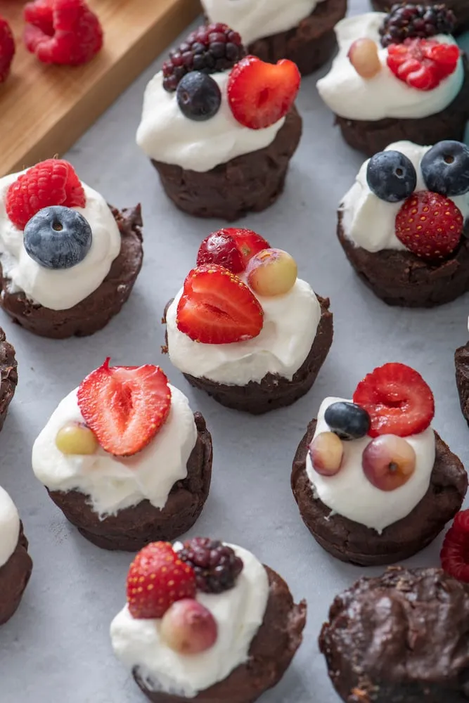 Whole Wheat Double Chocolate Brownie Bites