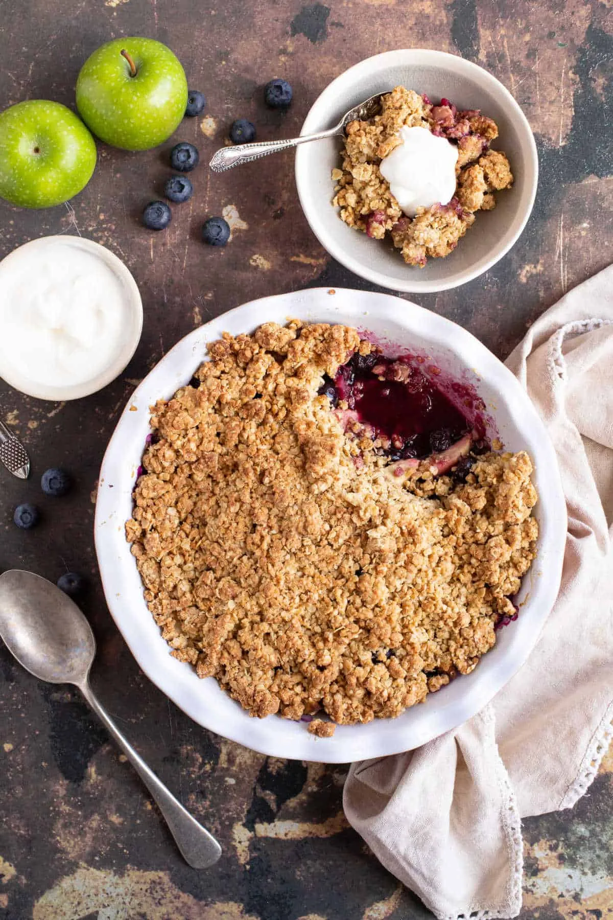 Wild Blueberry and Apple Crumble Smoothie Bowl
