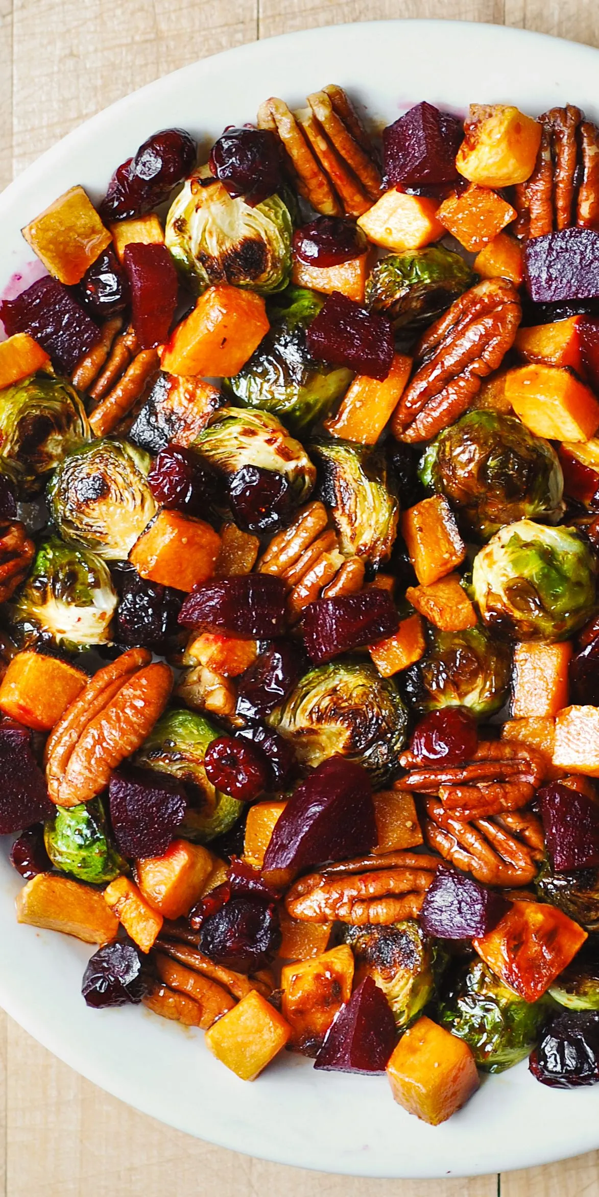 Winter Wheatberry Salad with Butternut Squash and Brussels Sprouts