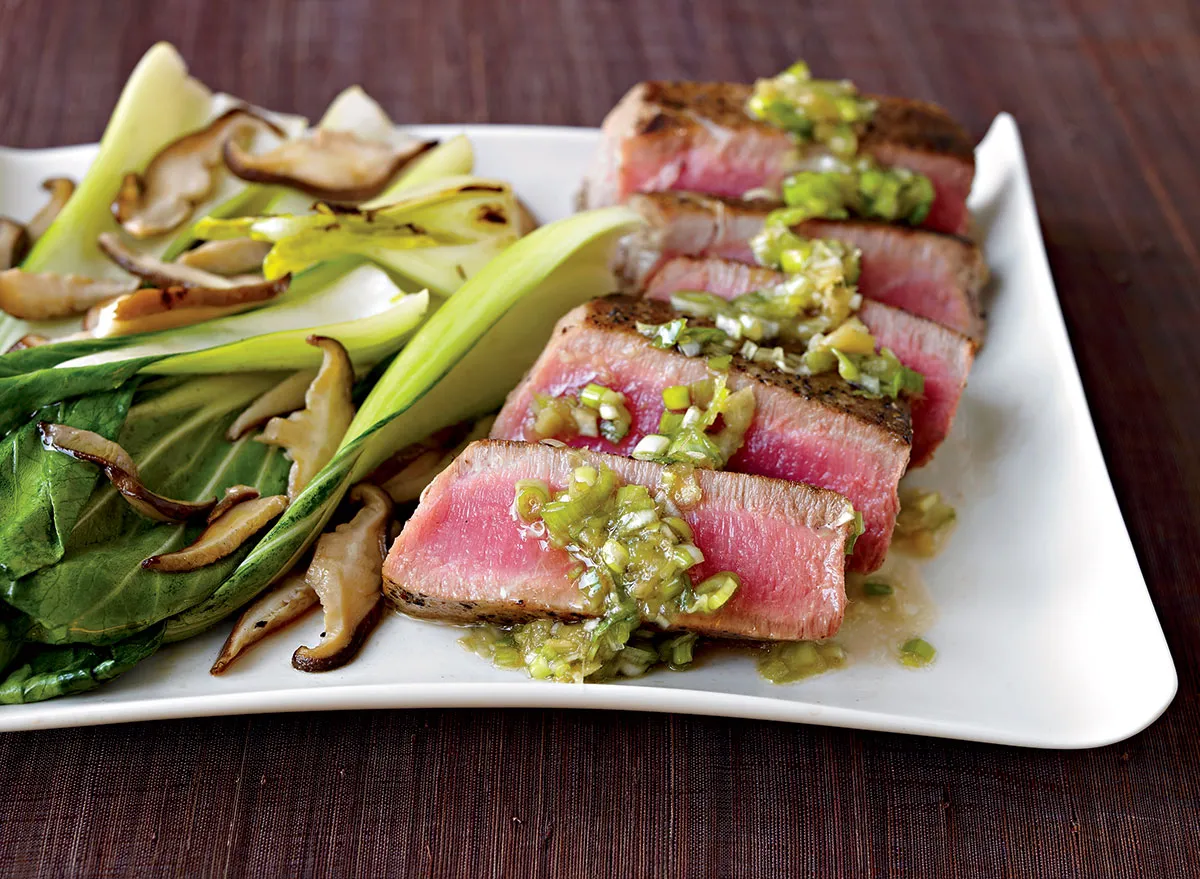 Yellowfin Tuna with Scallions and Ginger
