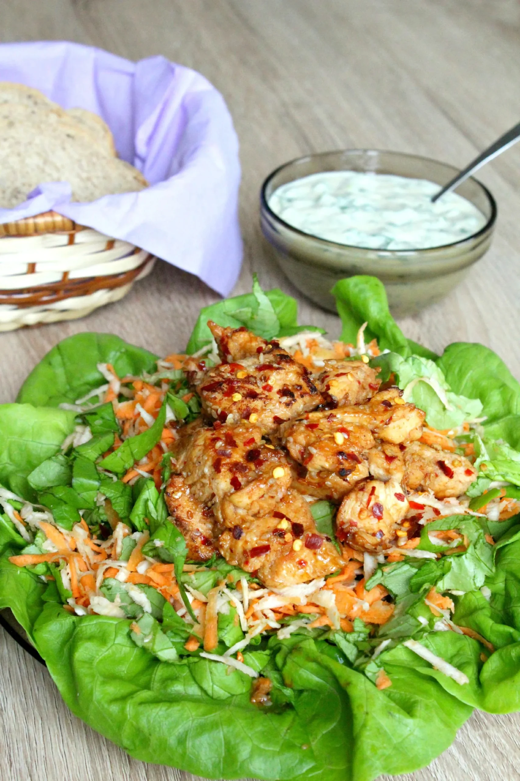 Yoghurt Chicken with Carrot Salad