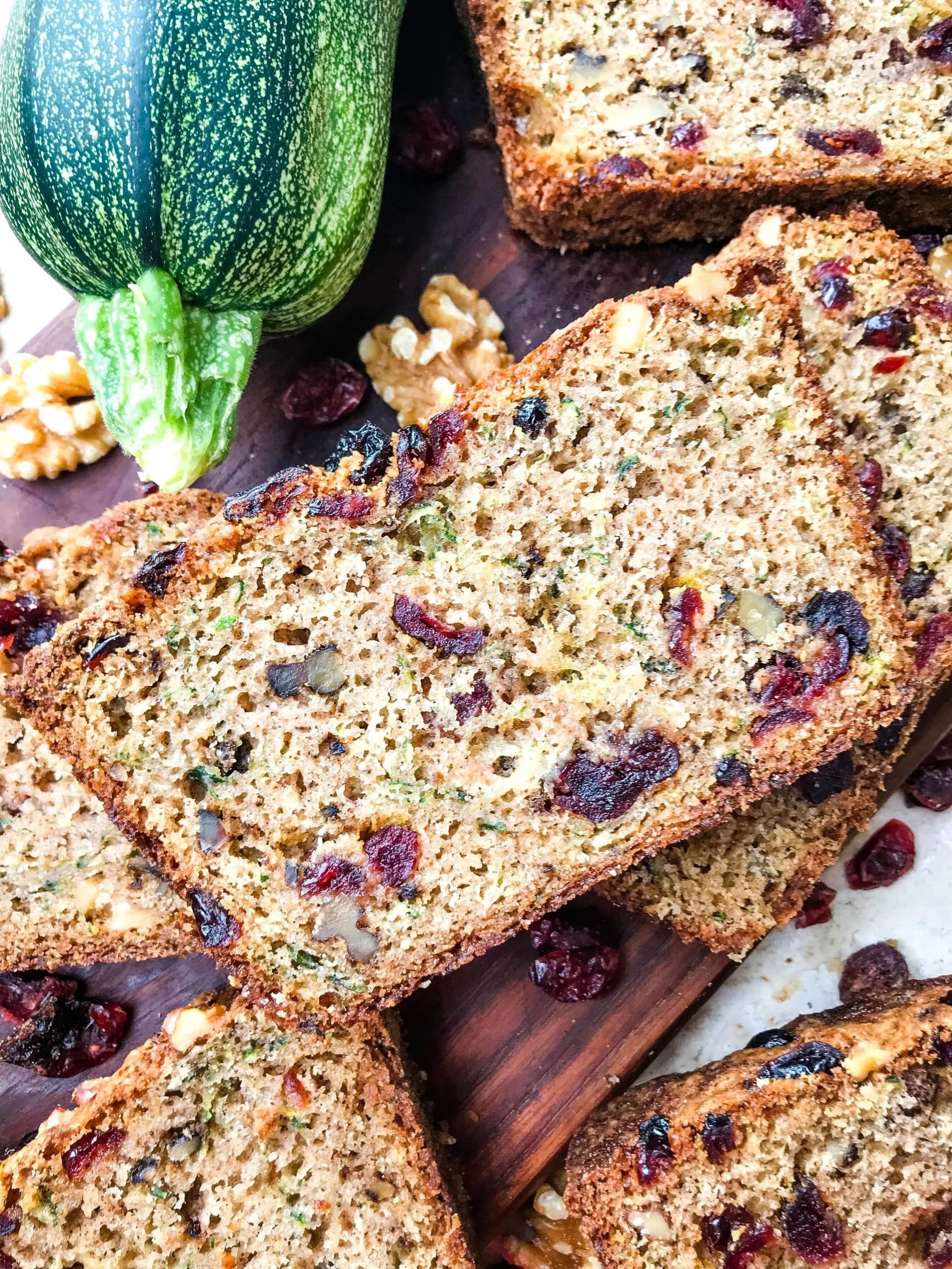 Zucchini Noodles with Cranberries and Walnuts