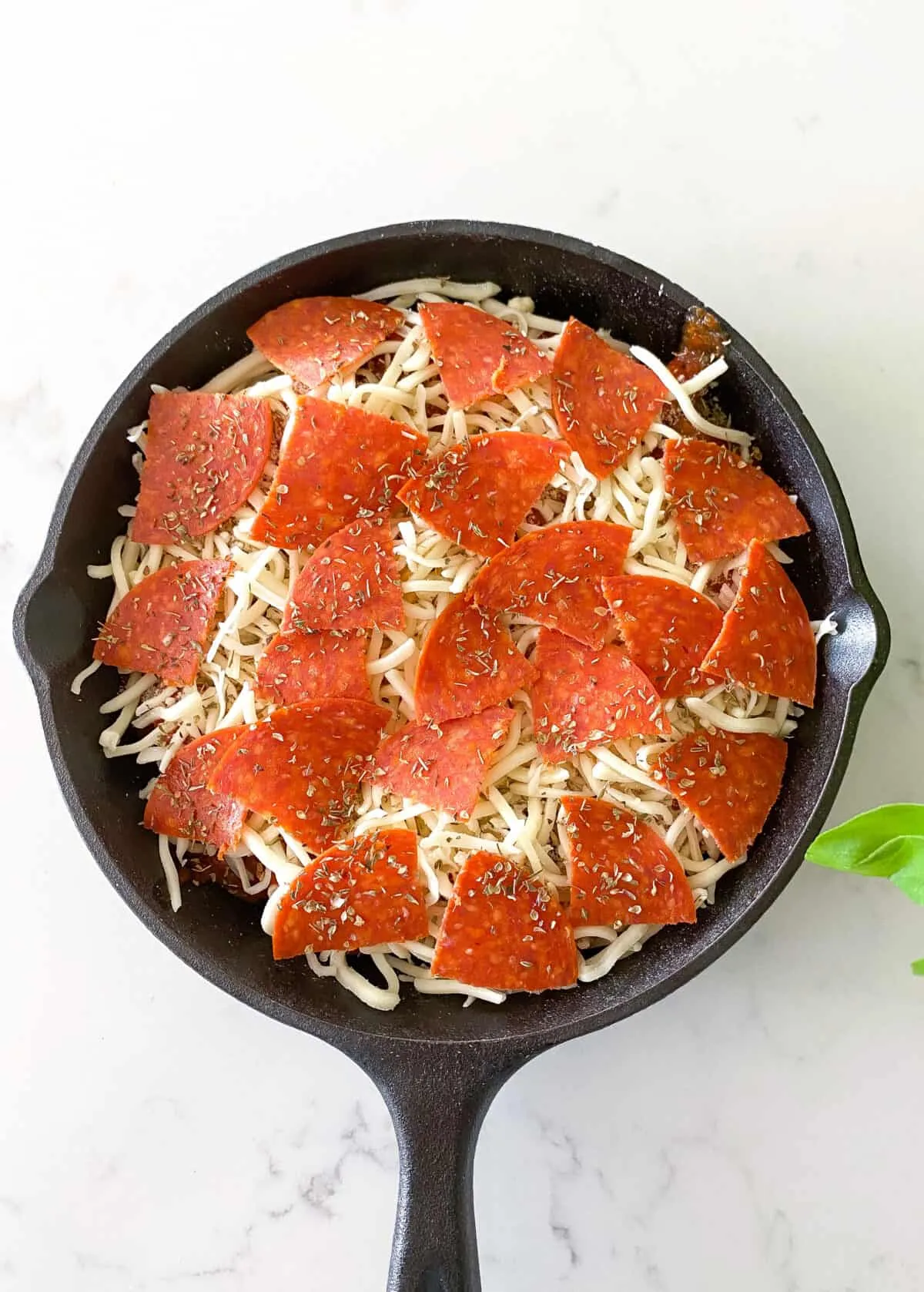 Zucchini Pizza Skillet Keto Pizza