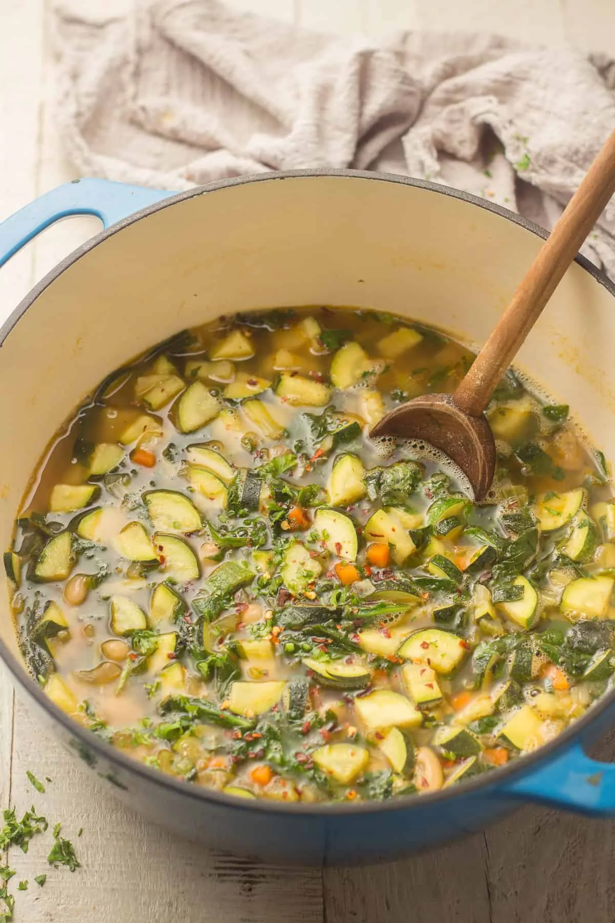 Zucchini and Hominy Soup