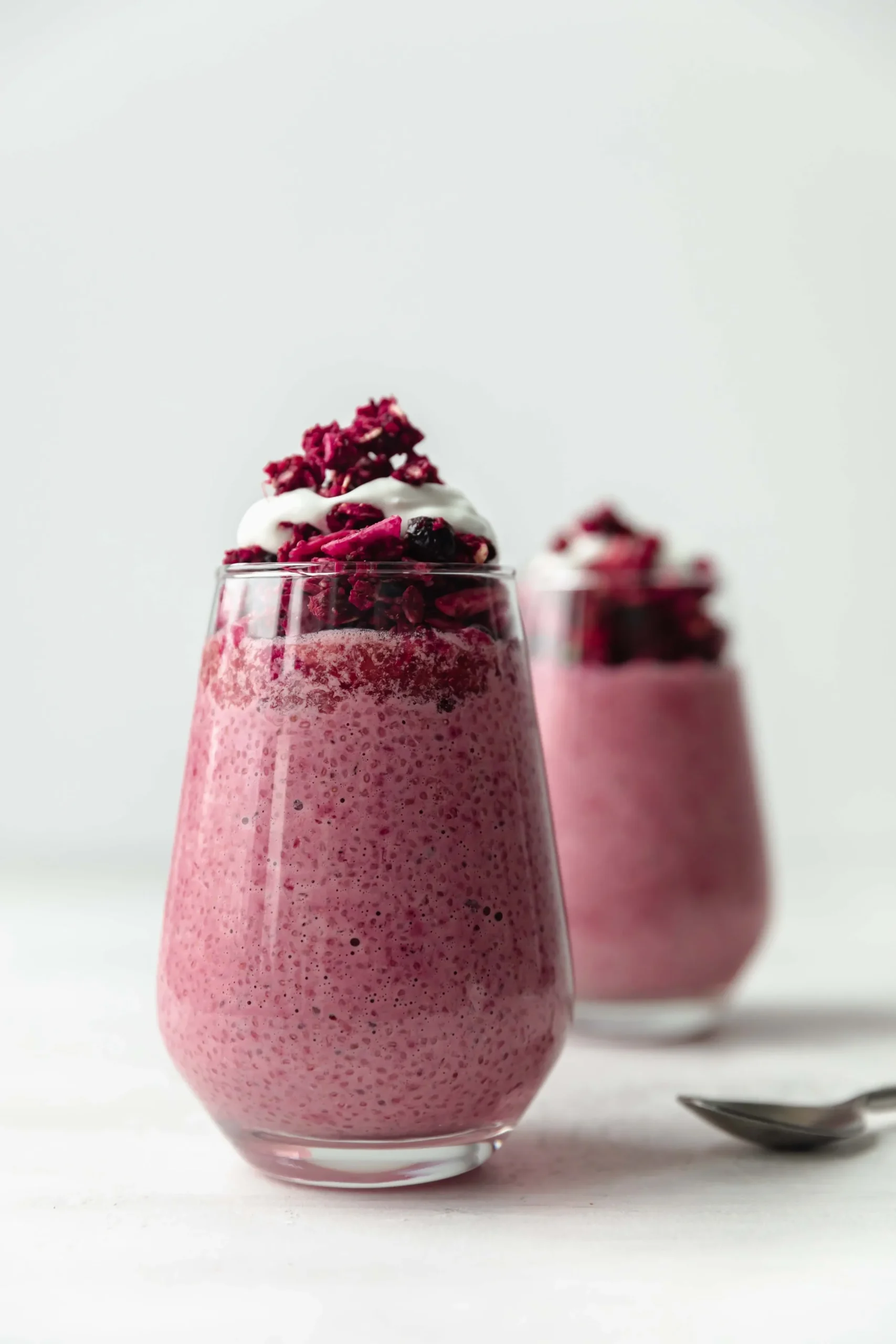beet strawberry chia pudding