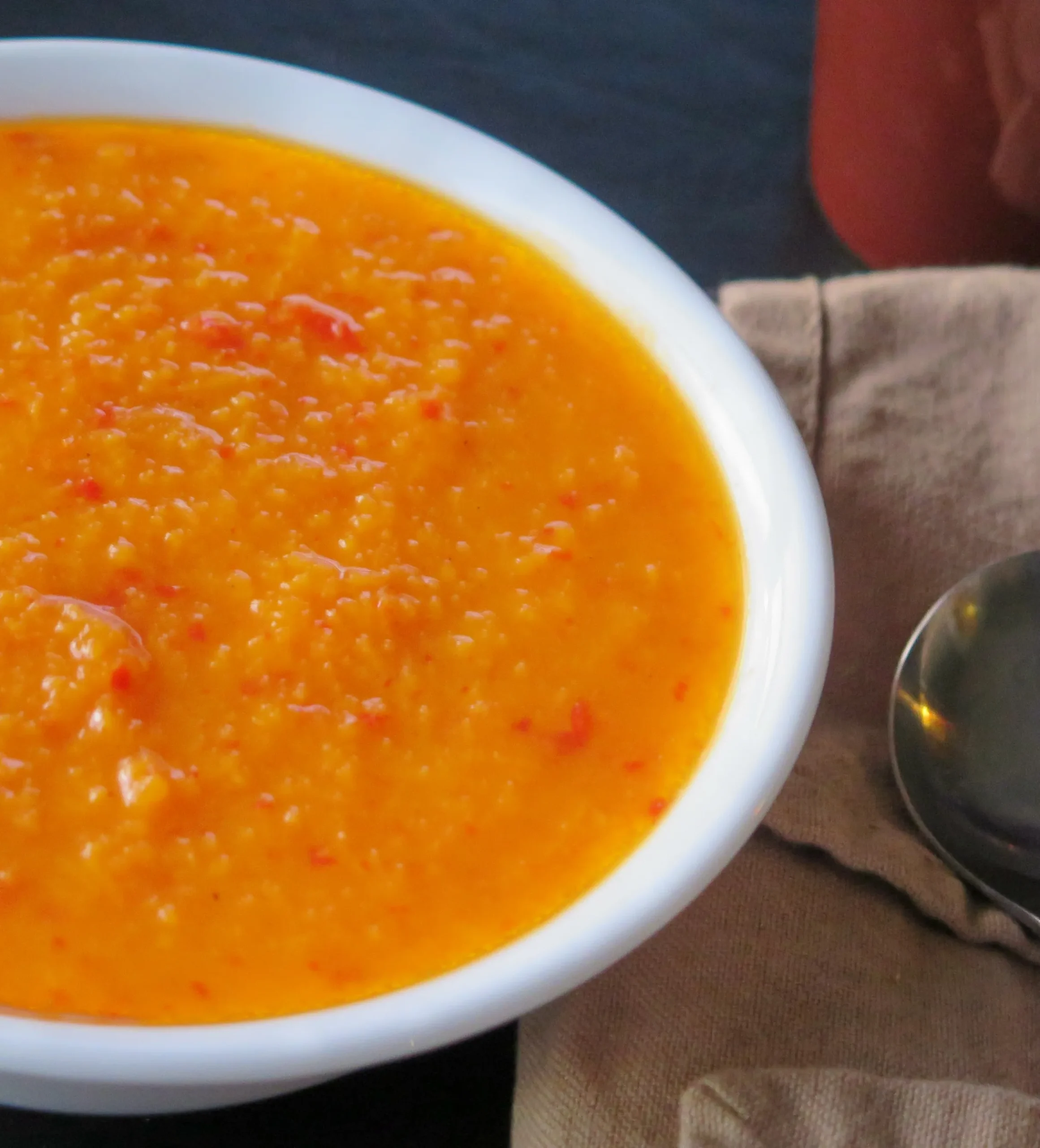 butternut squash and red pepper soup