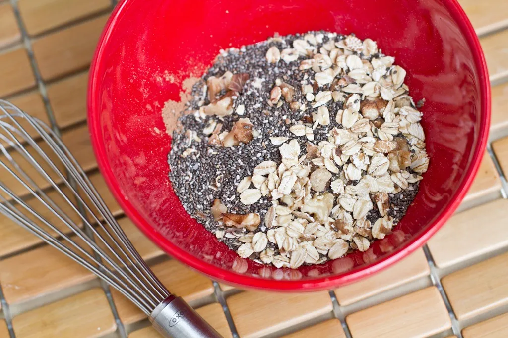 carob banana chia vegan overnight oats