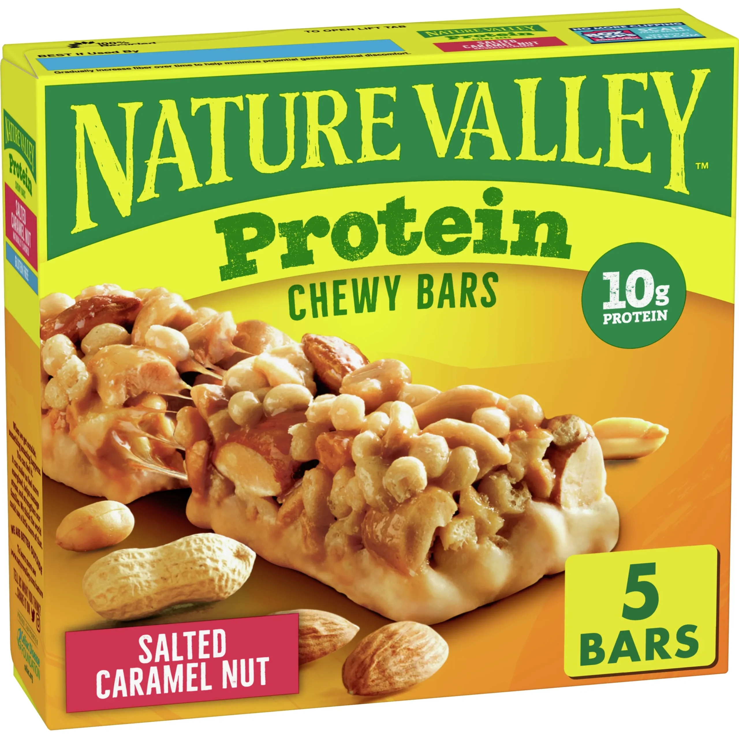 chewy caramel nut bars