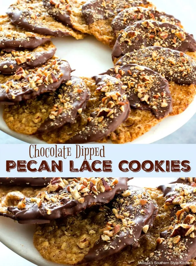 chocolate dipped lace cookies