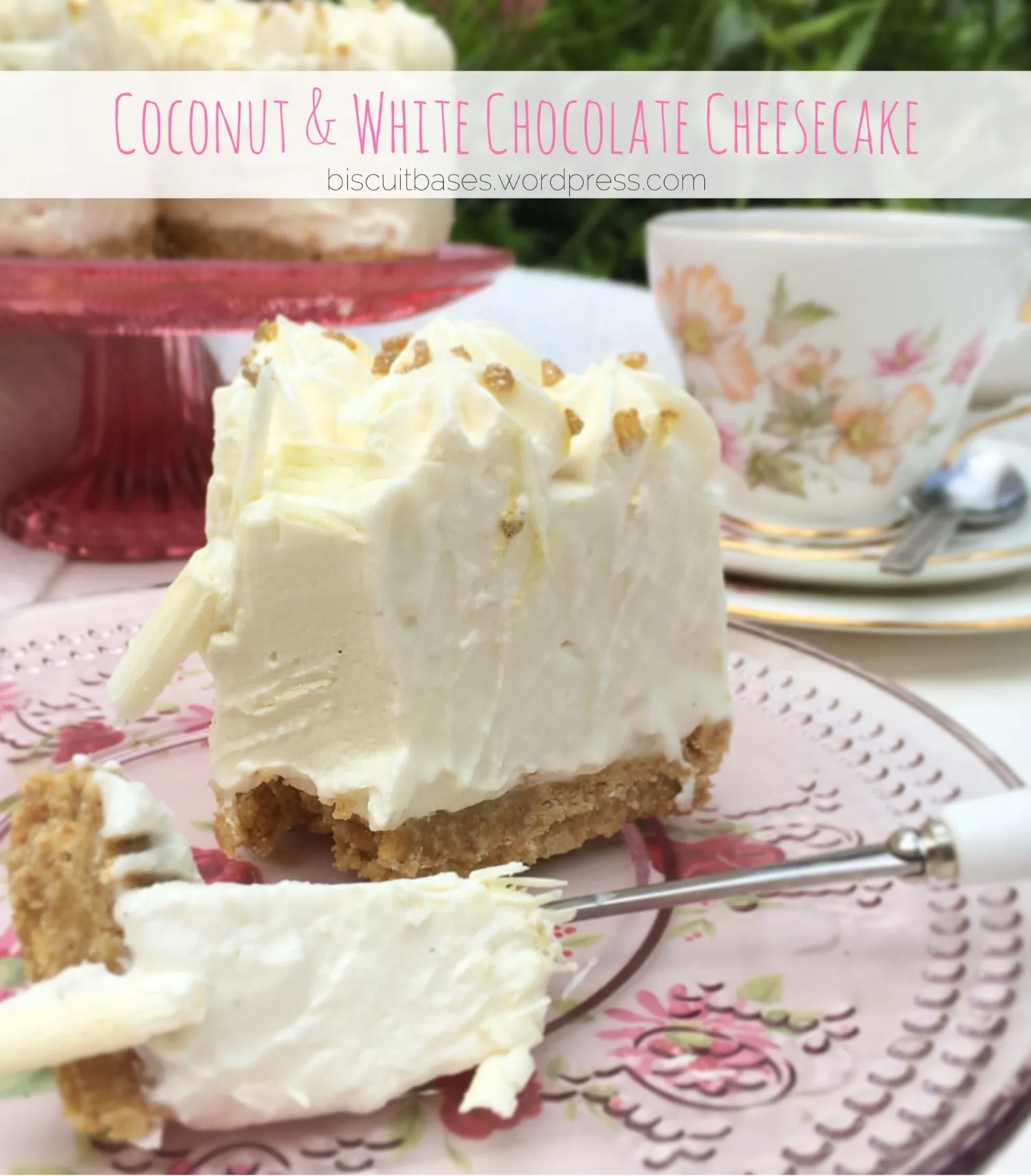 coconut white chocolate cheesecake