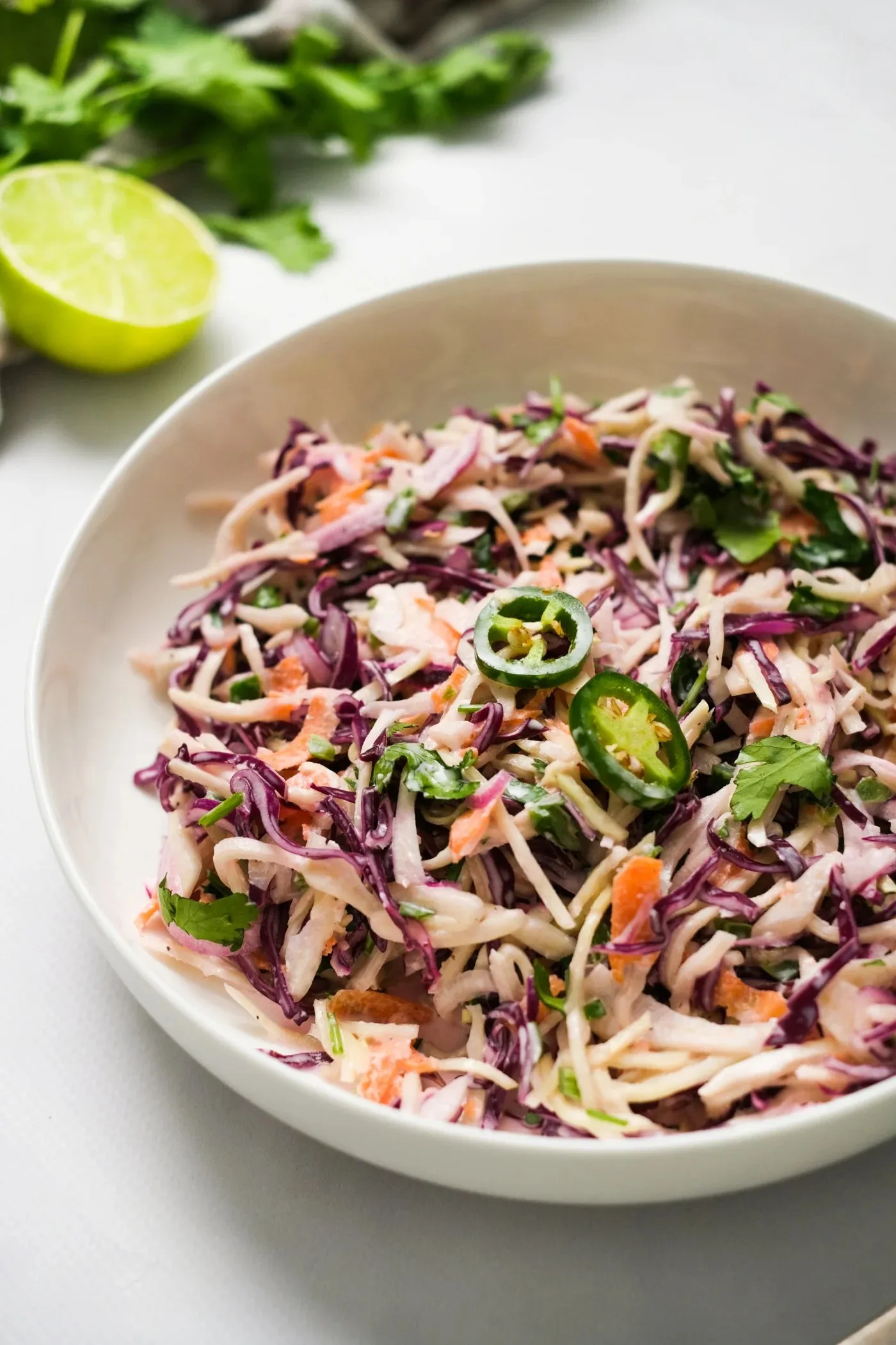 creamy jalapeno bbq coleslaw