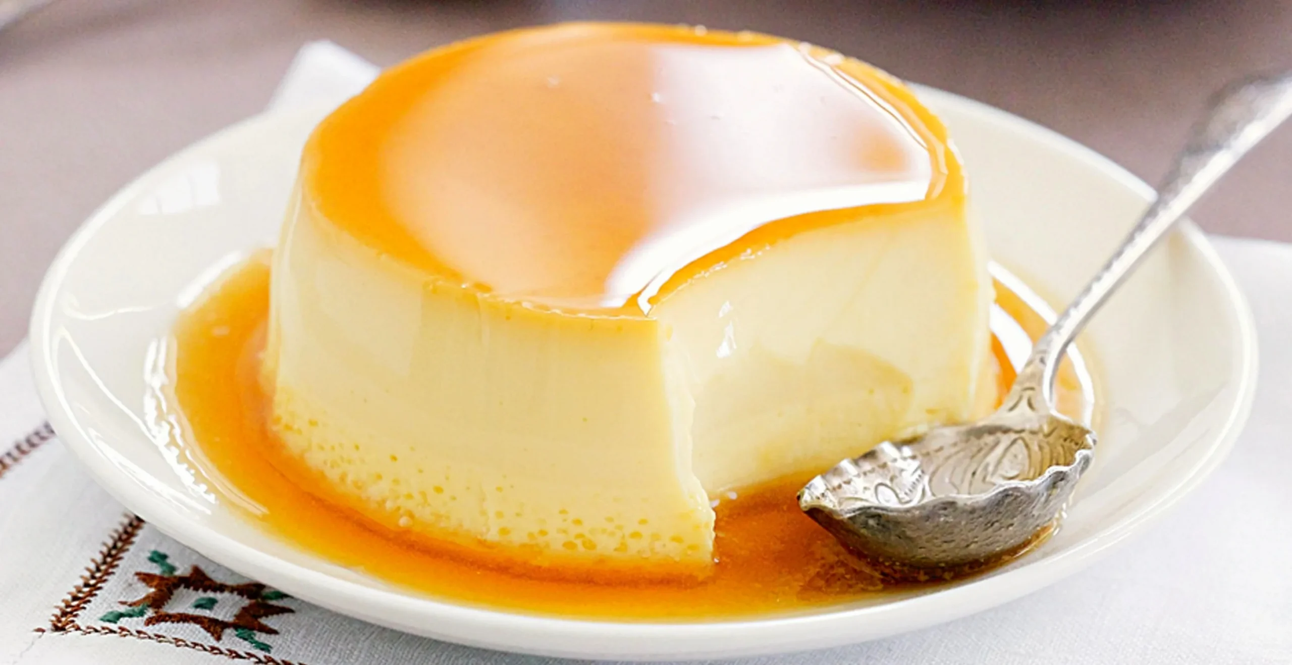 darjeeling and ginger infused creme caramel