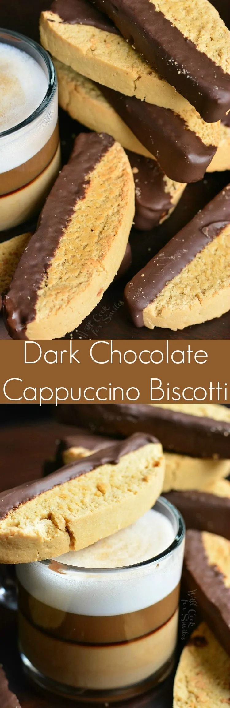 dark chocolate cappuccino biscotti