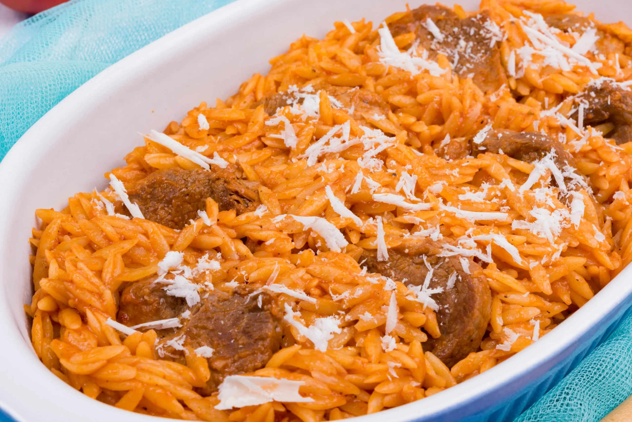 giouvetsi beef stew with orzo pasta