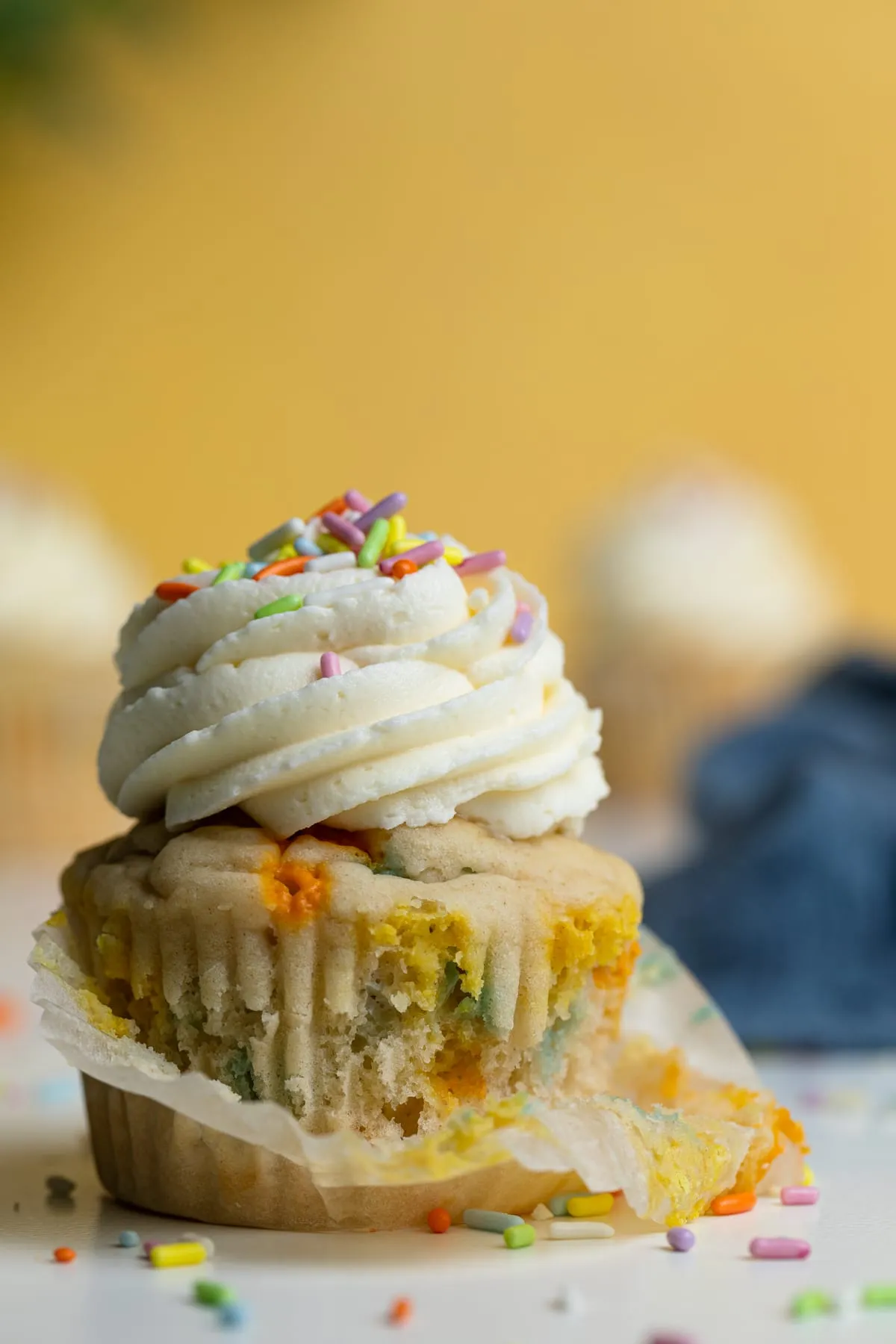 homemade vegan funfetti sprinkles cupcakes