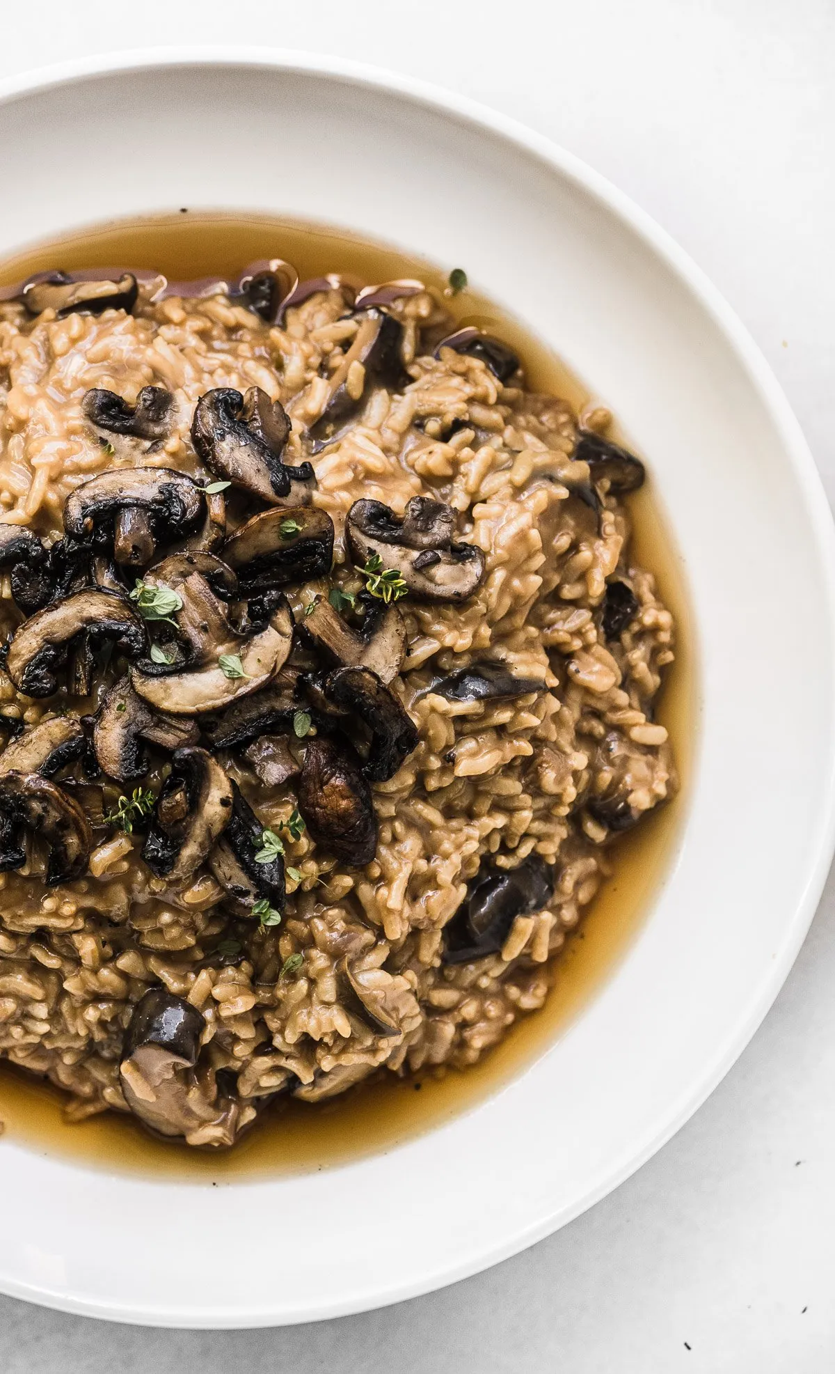 instant pot wild mushroom leek risotto