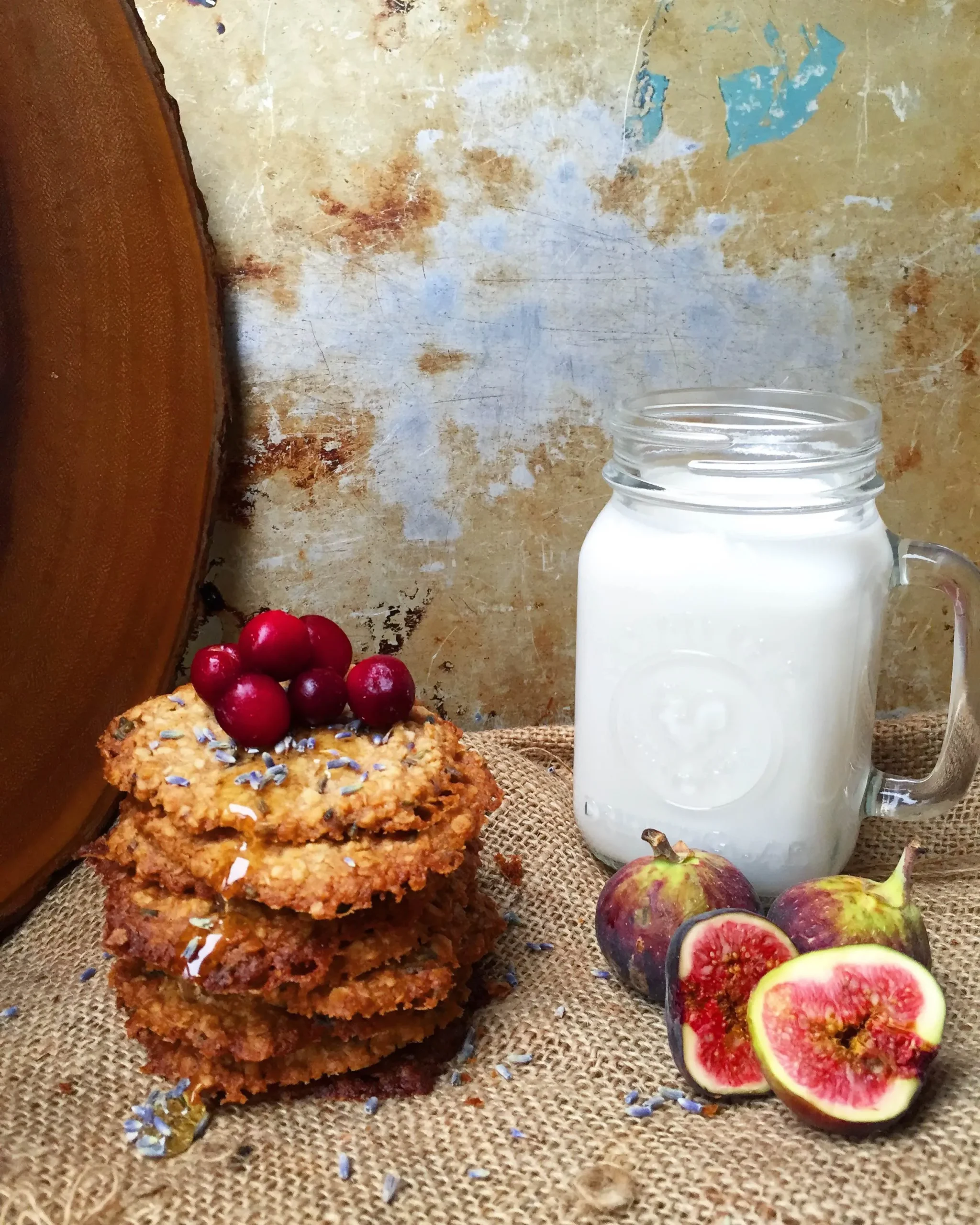 lavender honey oat cookies