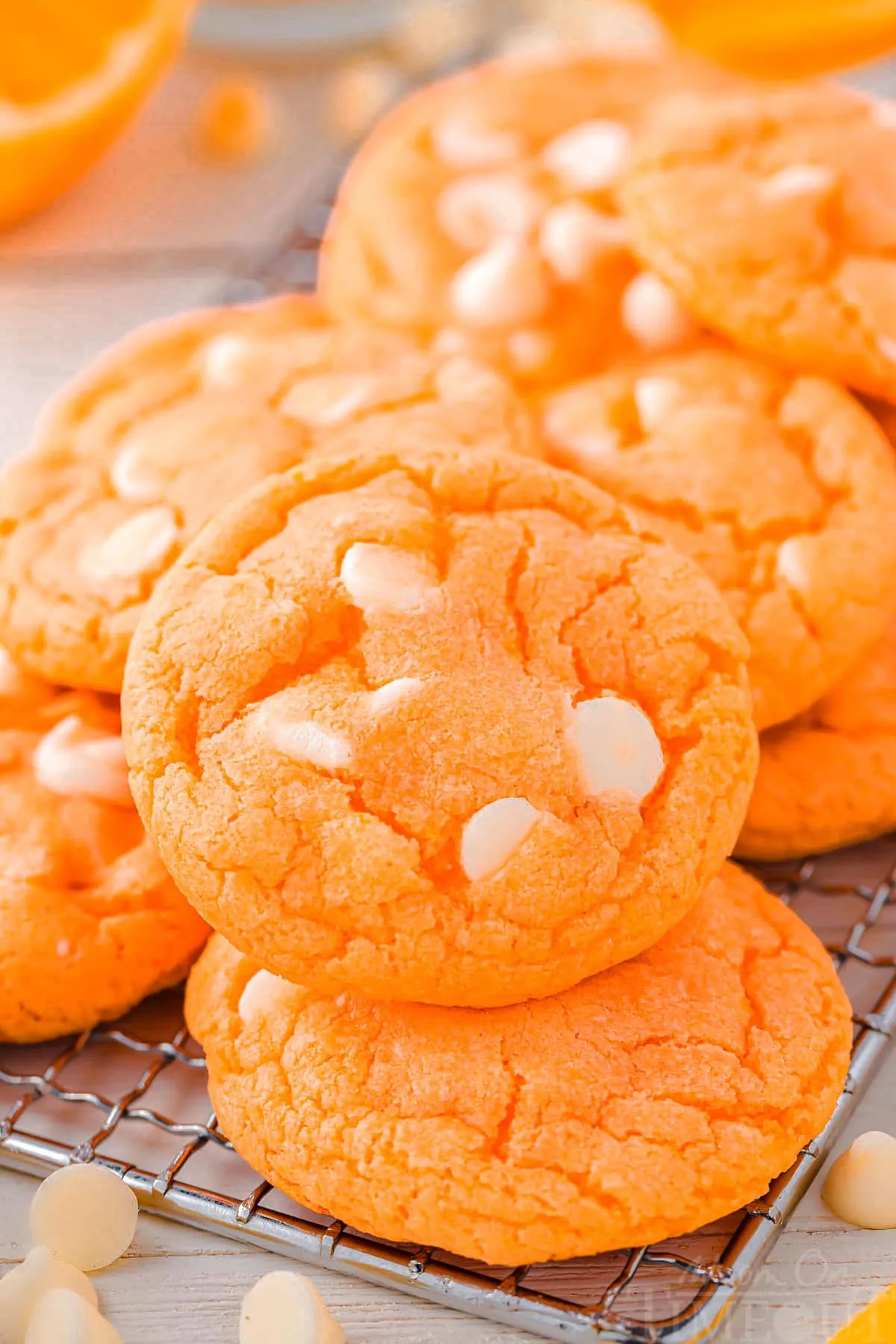 orange creamsicle white chocolate chip softbatch cookies