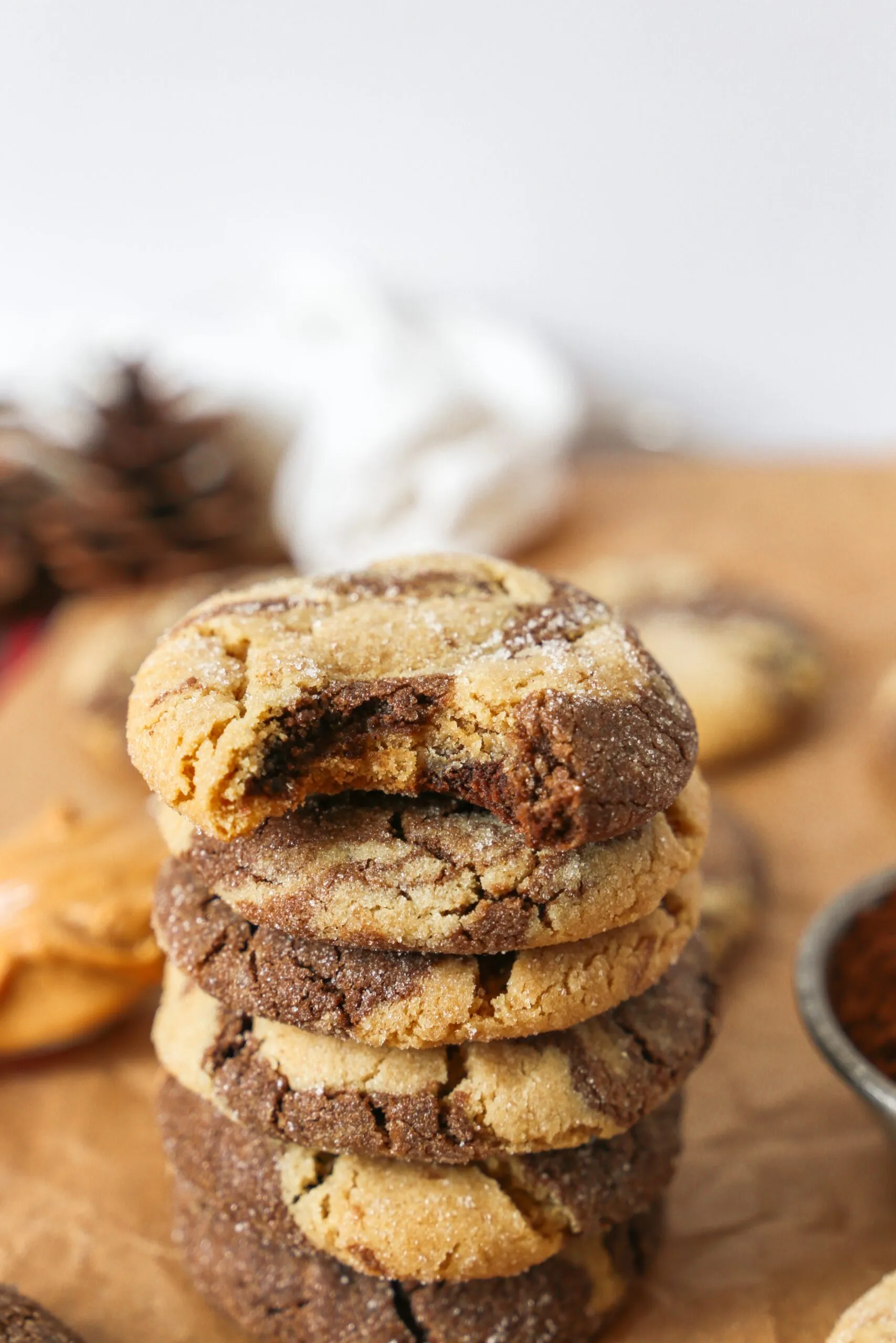 peanut butter chocolate marble cookies