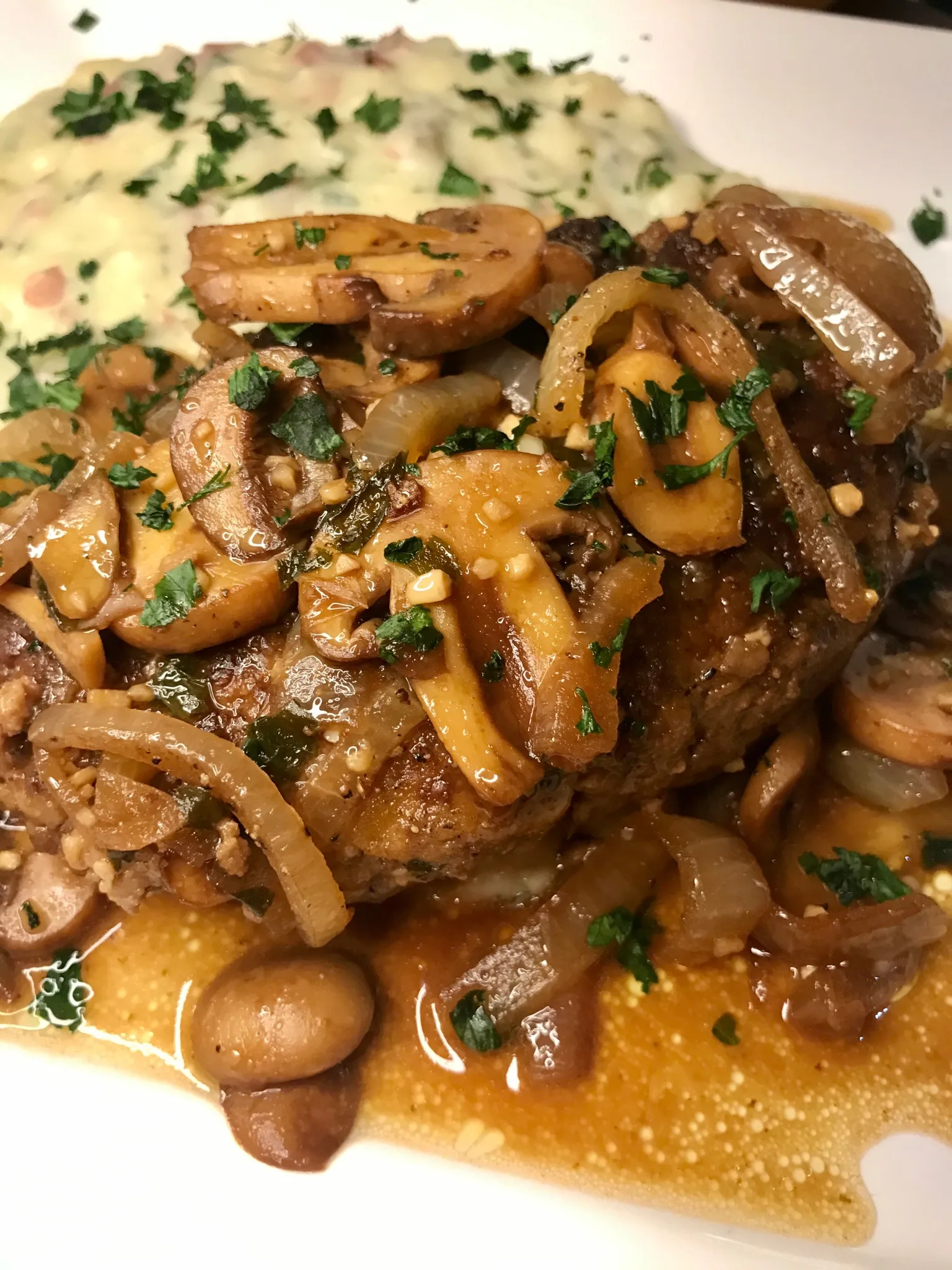 salisbury steak with mushroom onion