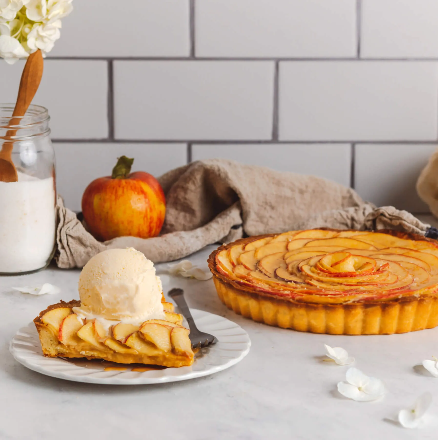 salted caramel apple tarts