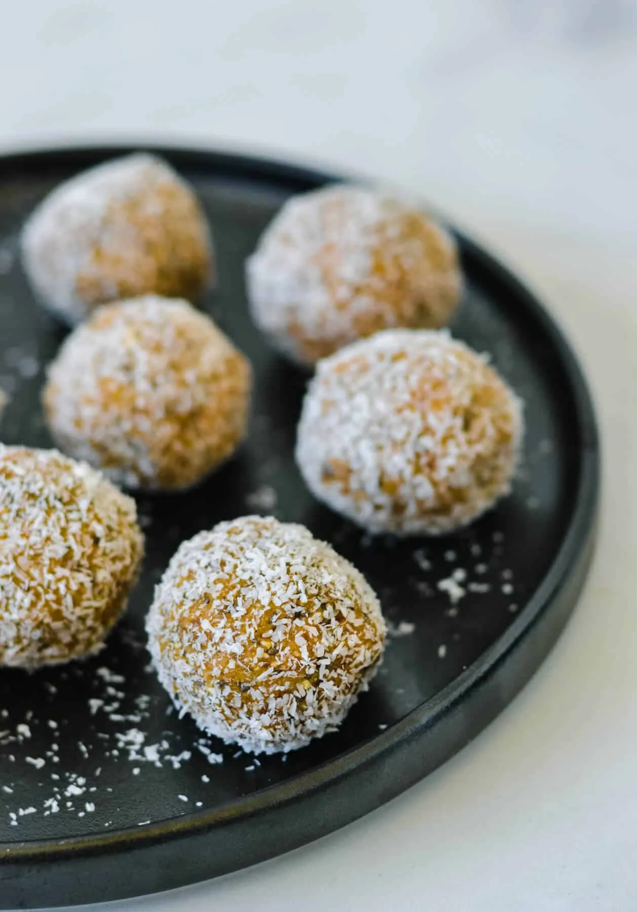 salted caramel coconut bliss balls