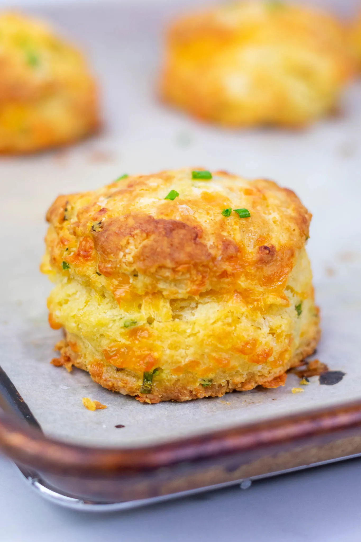 sourdough biscuits with cheddar and chives
