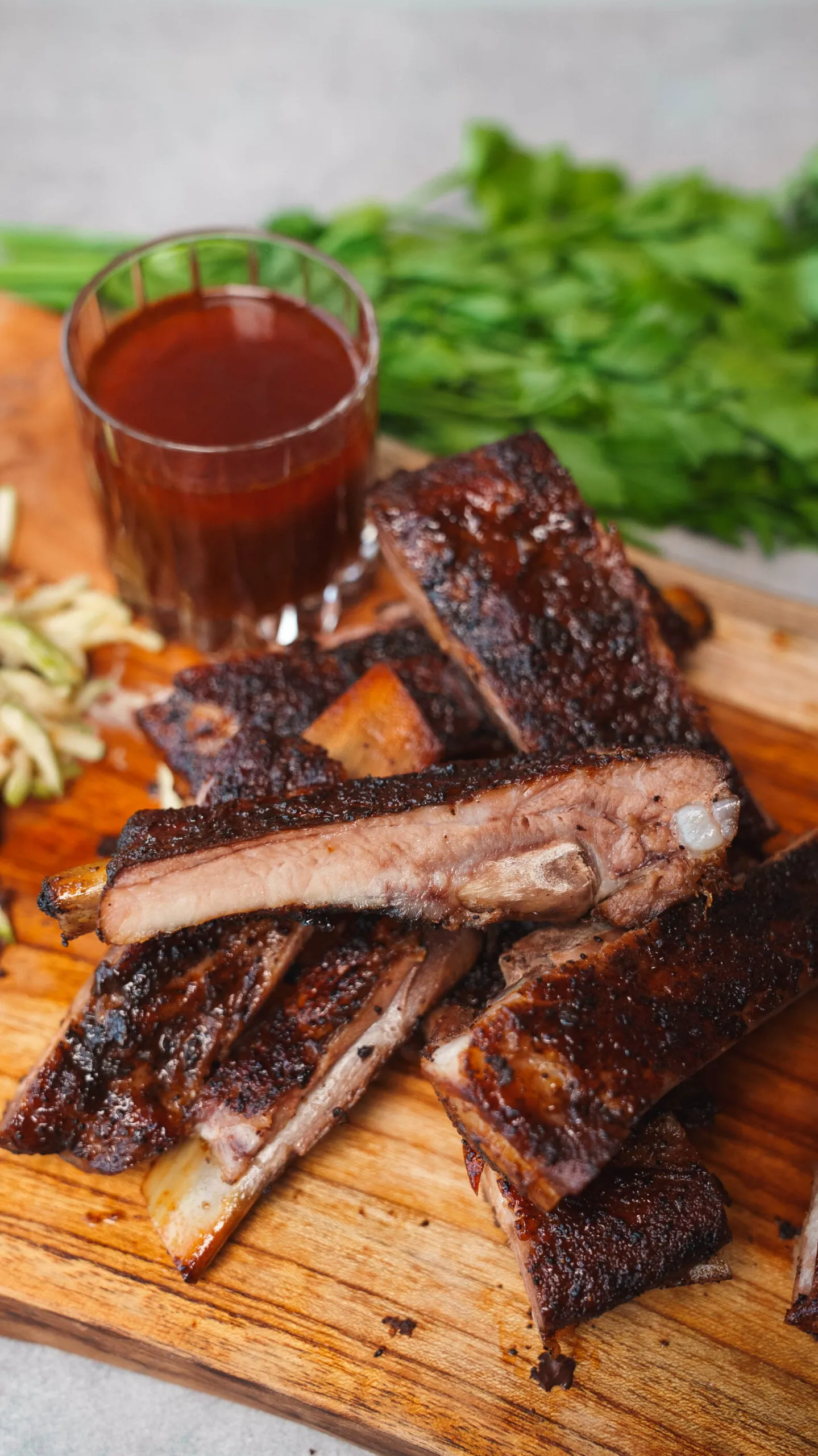 spareribs with mustard and whiskey