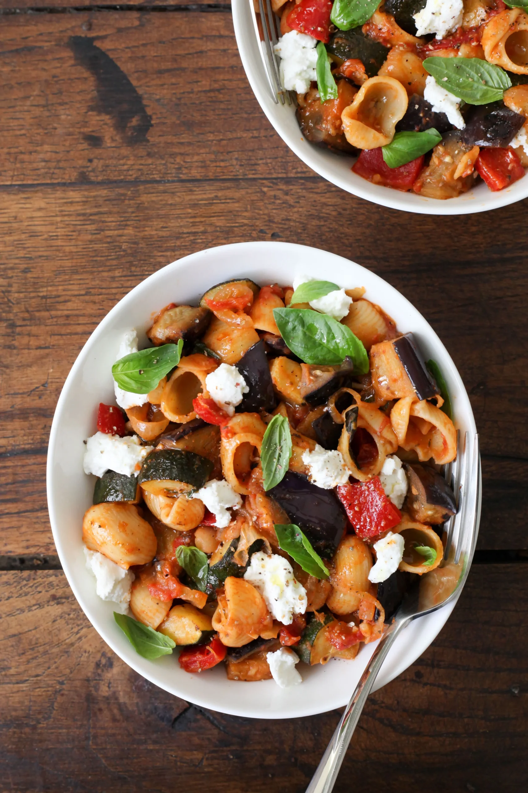 summer harvest ratatouille with pasta